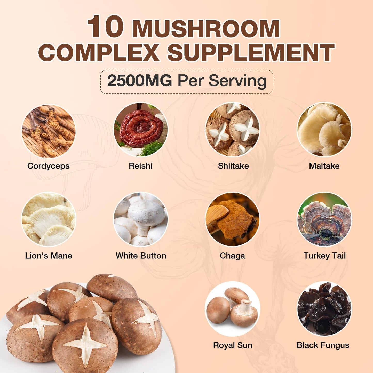 Nubetong Mushroom Gummies for Adults - 10x Mushroom Supplement 160 Gummies