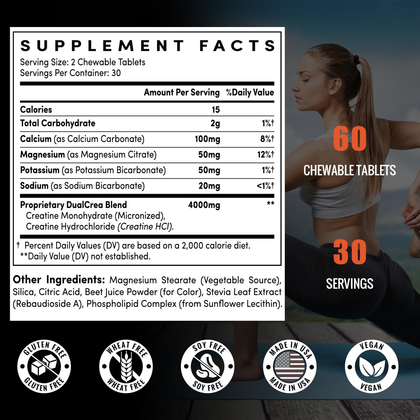 Zeylamum Liposomal Creatine Monohydrate Chewable Tablets 120 Tablets