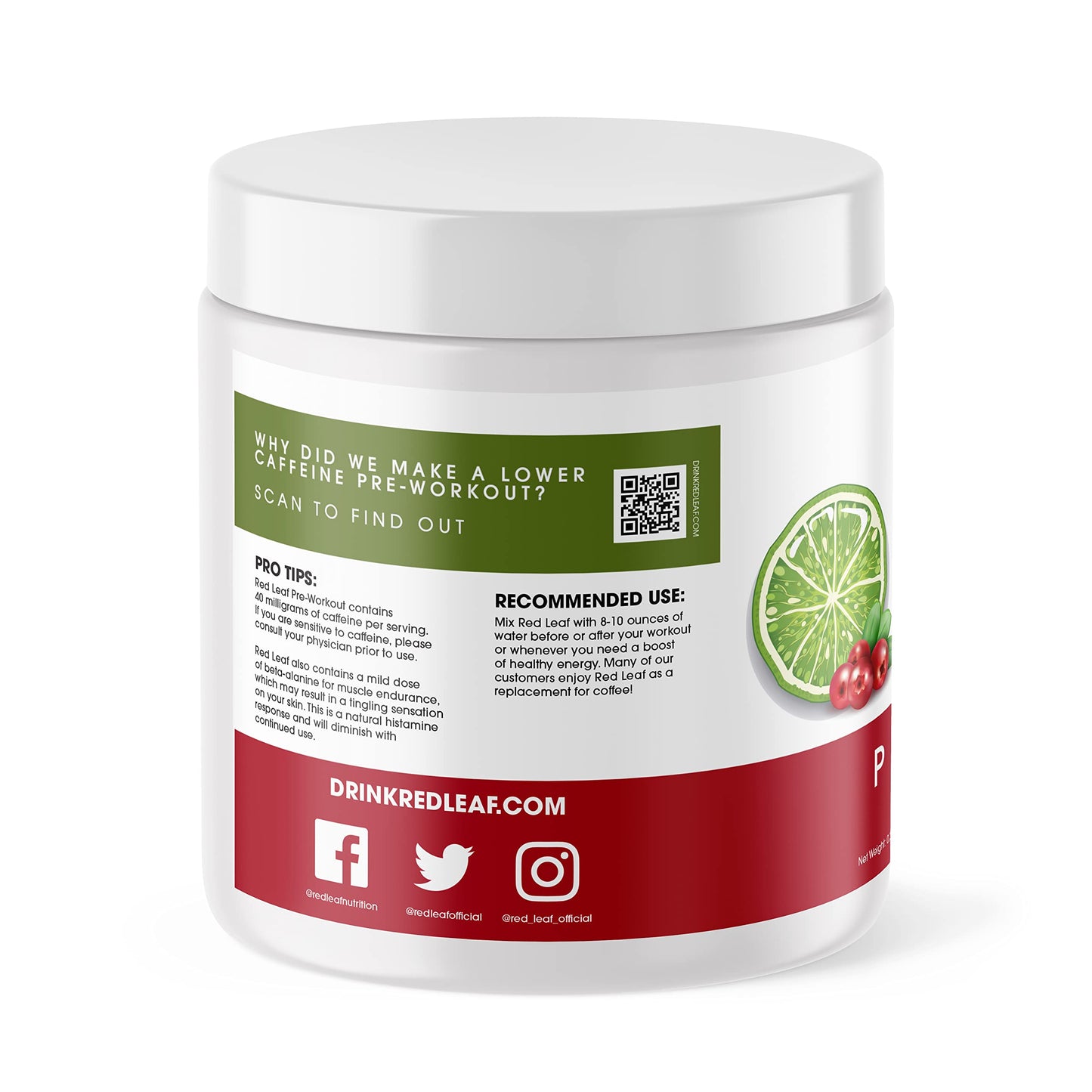 Red Leaf Pre Workout Energizer Powder 5.12 Ounce