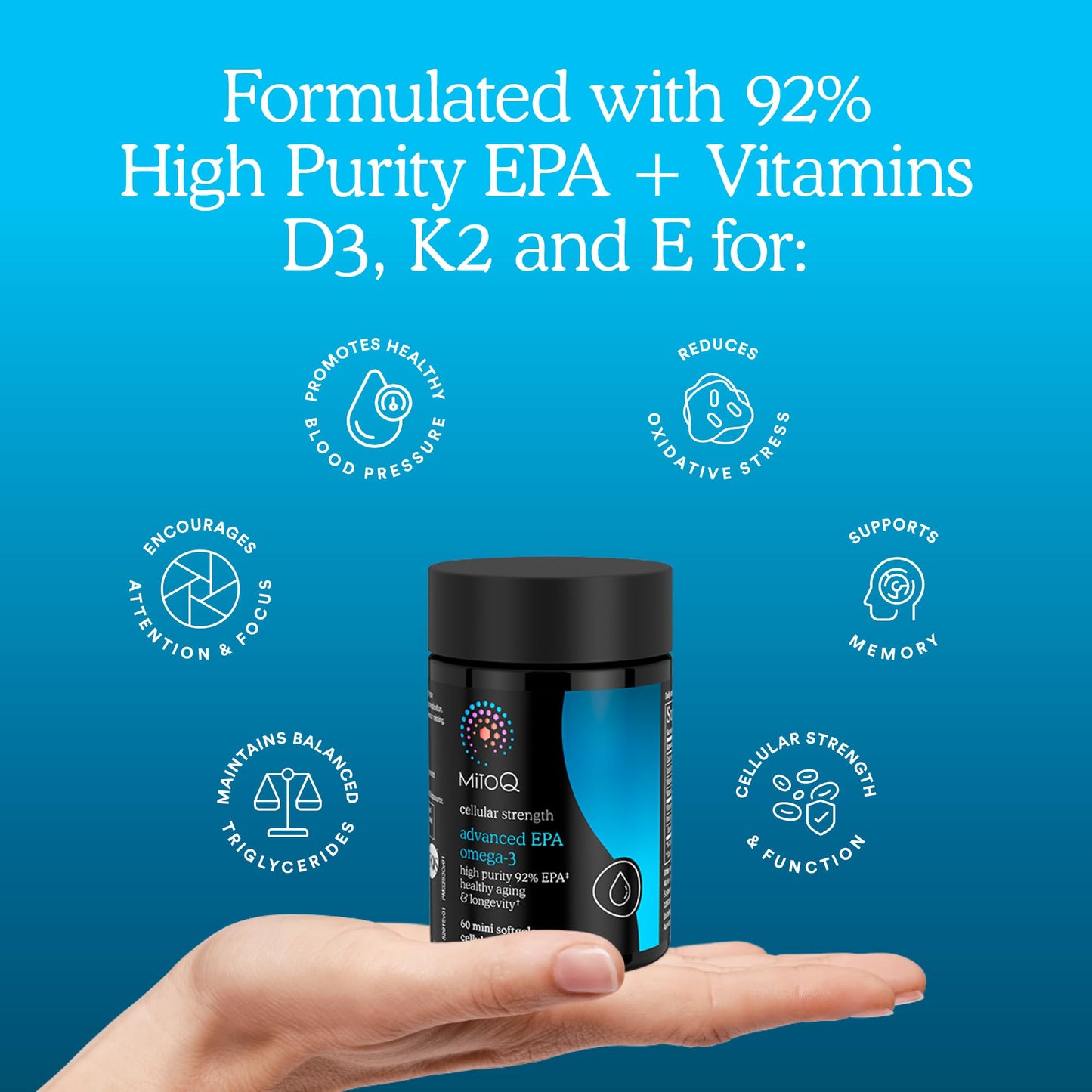 MitoQ Advanced EPA Omega-3 Softgels 60 Count