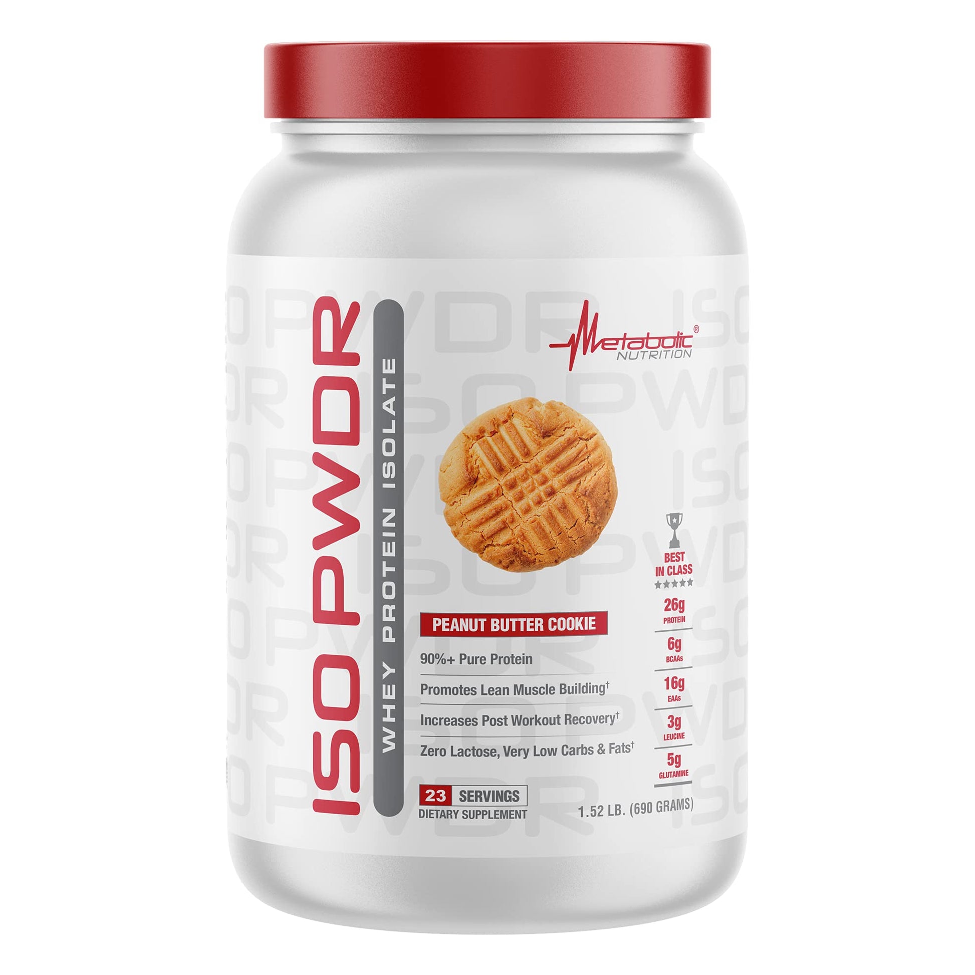 Metabolic Nutrition Whey Protein Isolate Powder Peanut Butter Cookie, 24.64 oz
