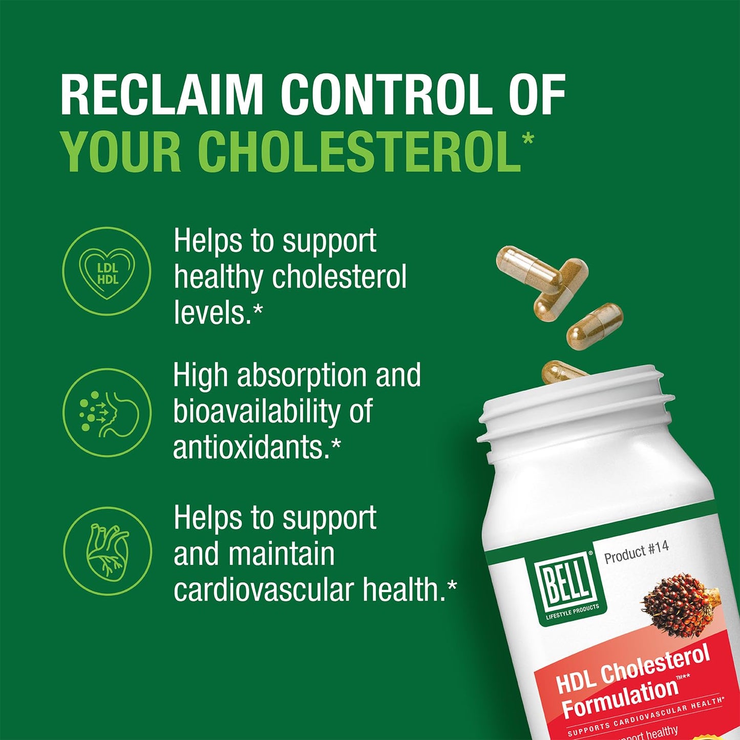 Bell HDL Cholesterol Formulation Capsule, 30 Capsules