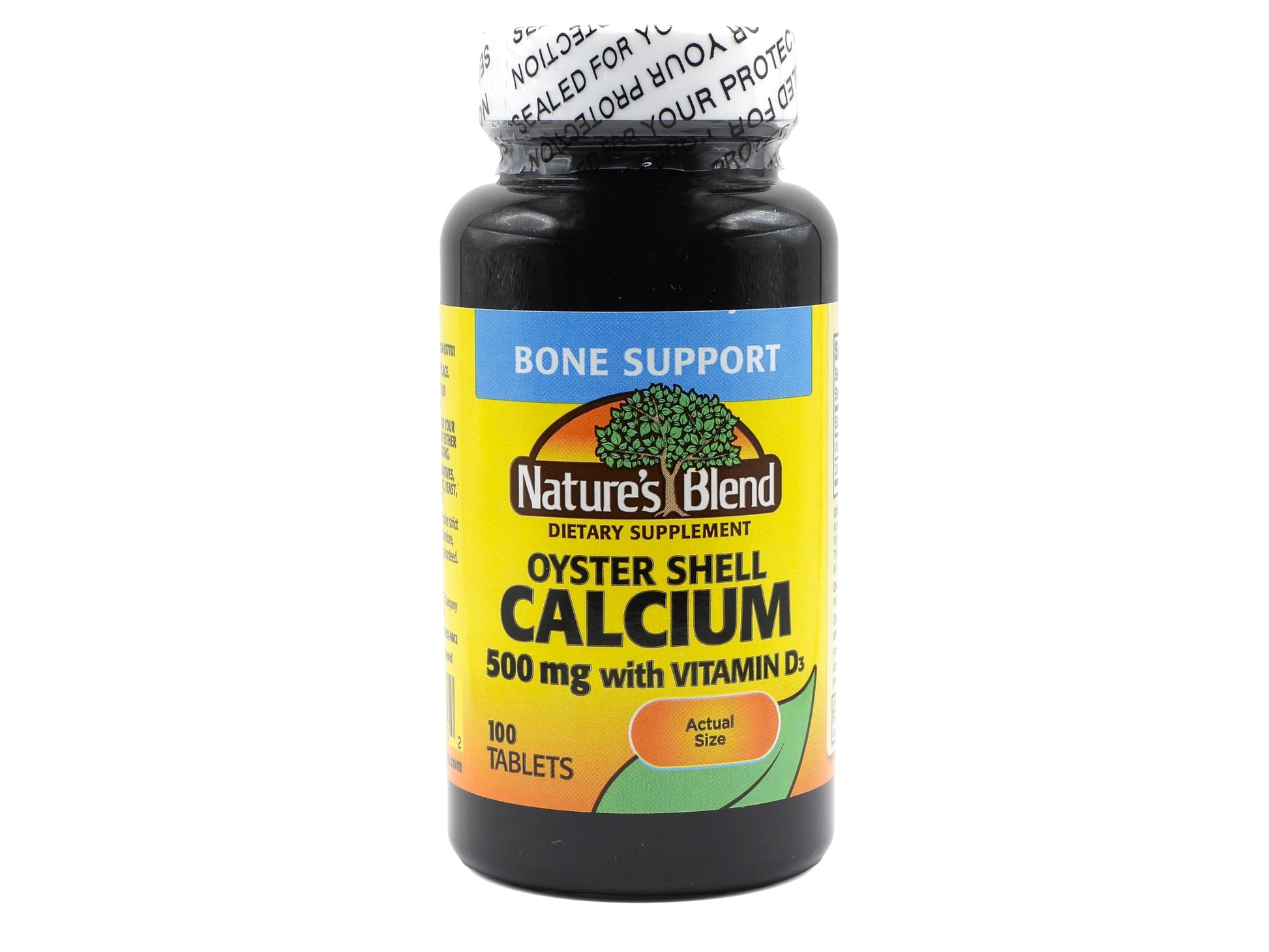 Nature's Blend Oyster Shell Calcium with D3 Tablets, 100 Count