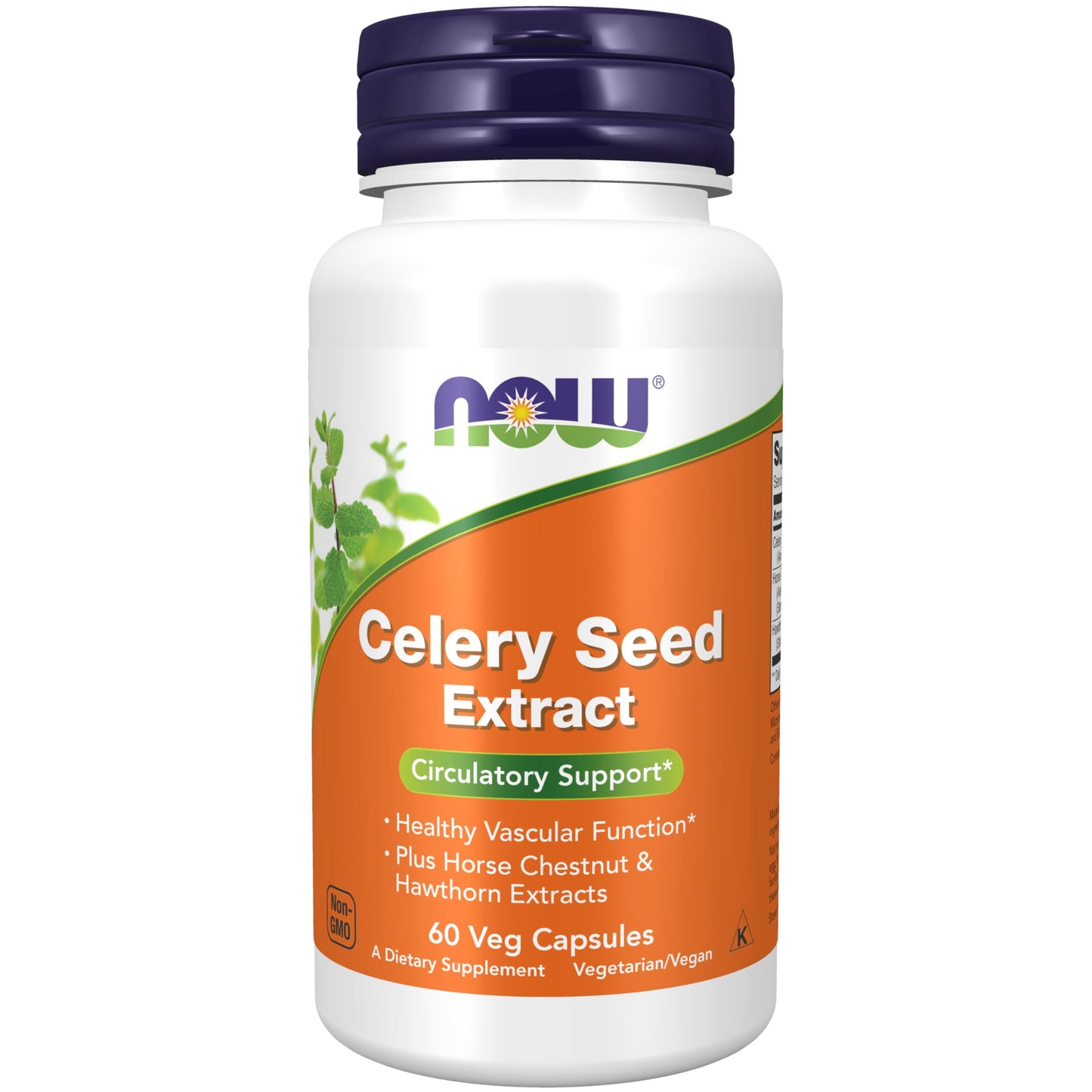 NOW Foods Celery Seed Extract with Horse Chestnut and Hawthorn Extracts, 60 Veg Capsules