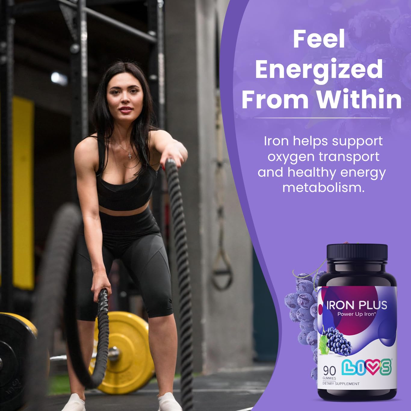 LIVS Iron Plus Gummies 180 Count