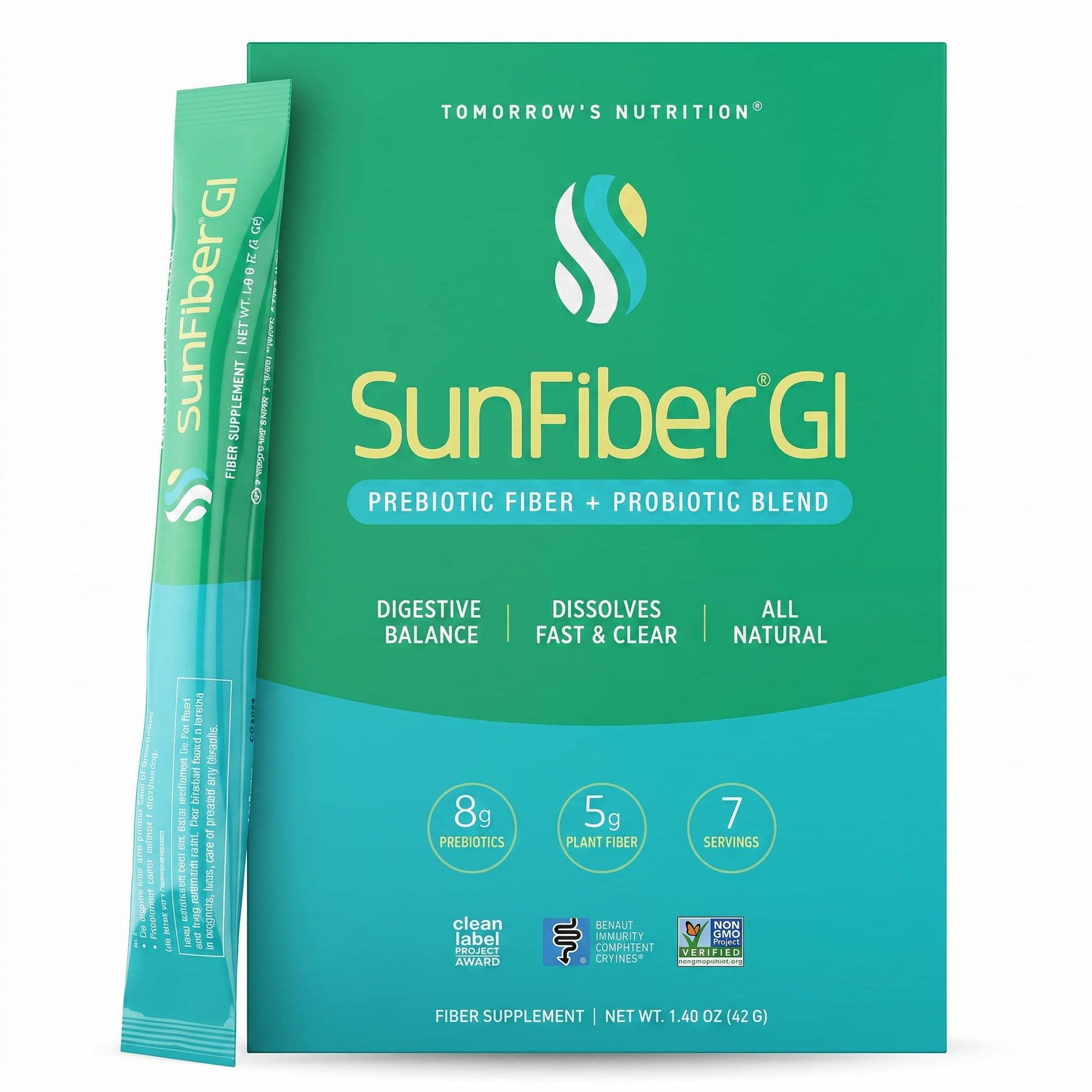 Tomorrow's Nutrition Sunfiber GI 7-Day Kit Powder, 7 Packets