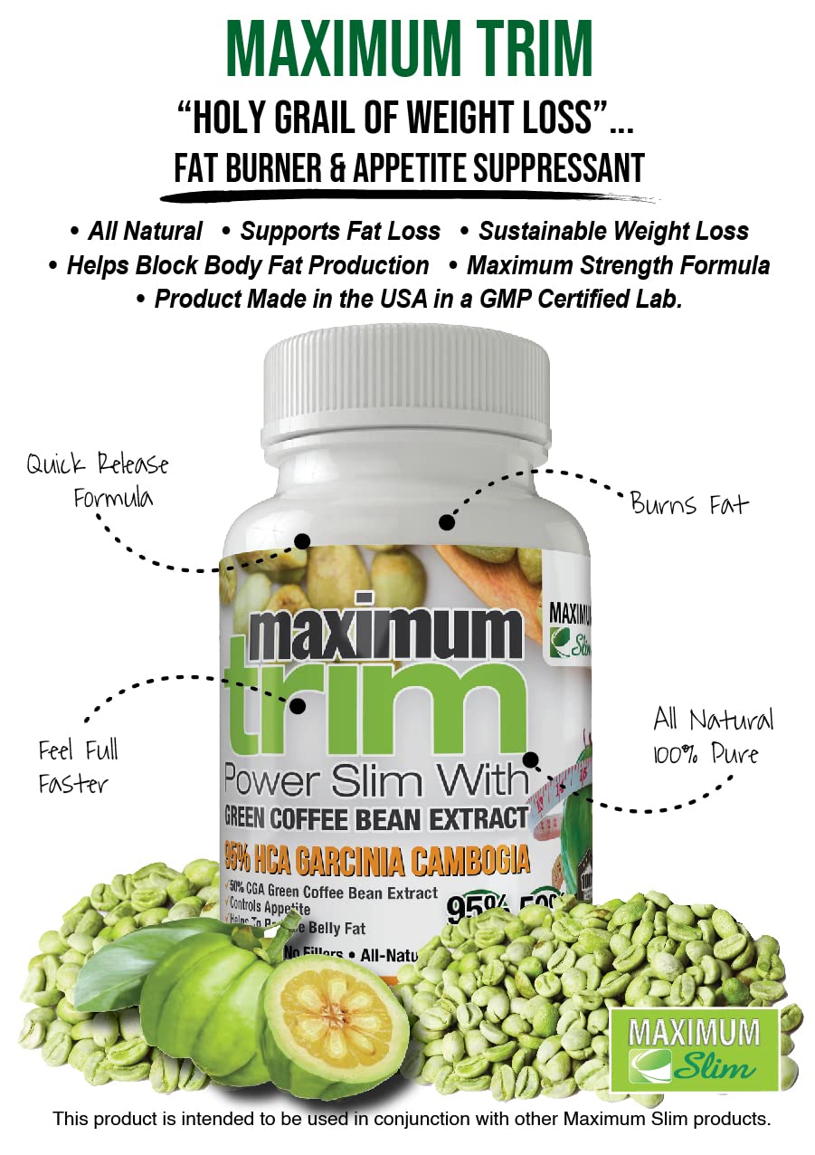 Maximum Slim Garcinia Cambogia with Green Coffee Bean Extract Capsule 1 Count