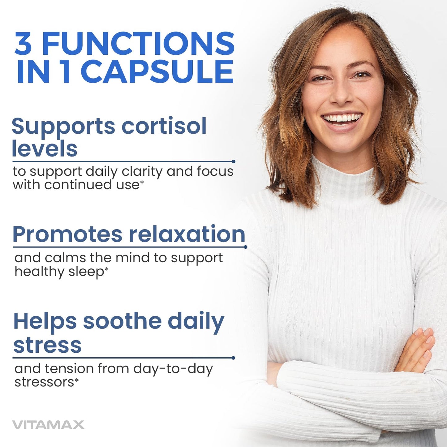 Vitamax Corti-Calm Cortisol Supplement Capsules 60