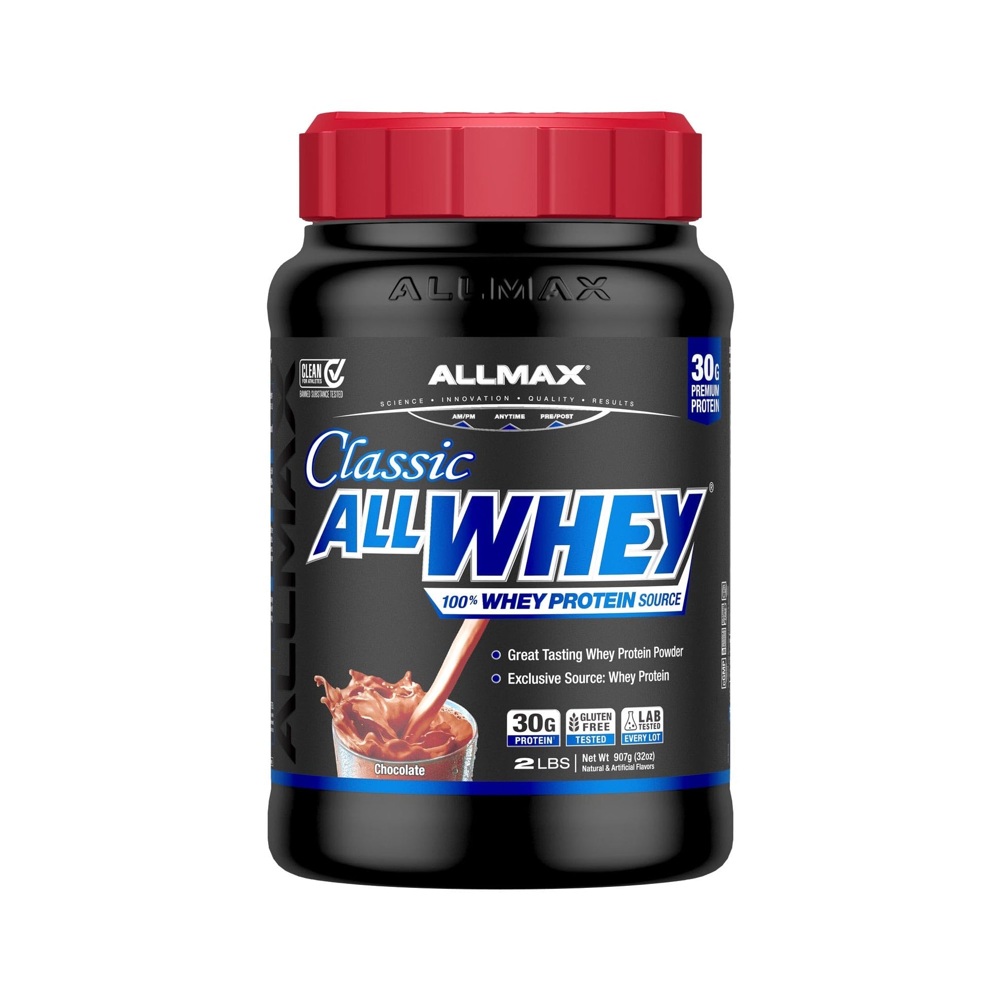 ALLMAX AllWhey Classic Whey Protein Powder, Chocolate, 2 lb, 32 Servings