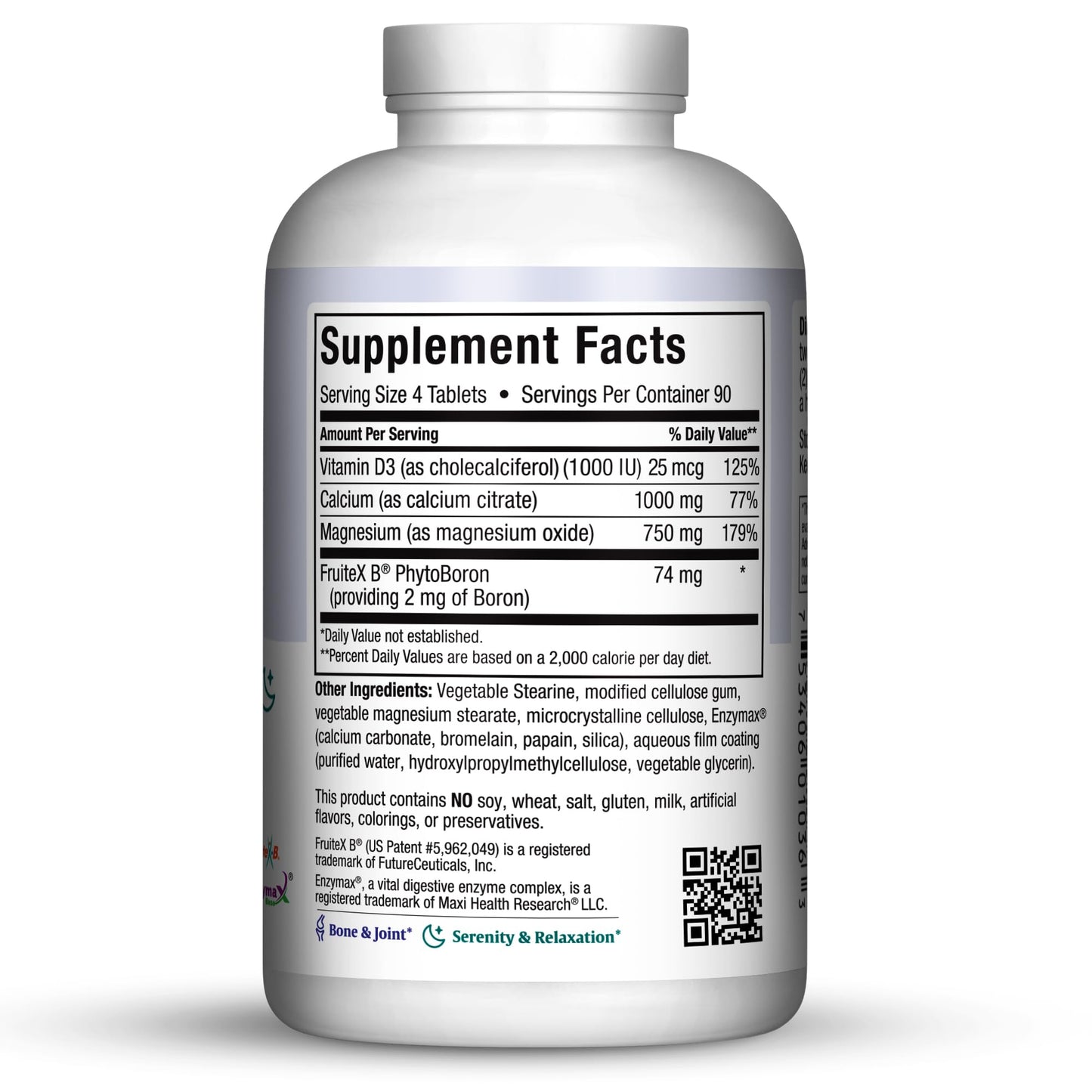 Maxi Health Calcium Magnesium Supplement with Vitamin D3 and Boron, 360 Tablets