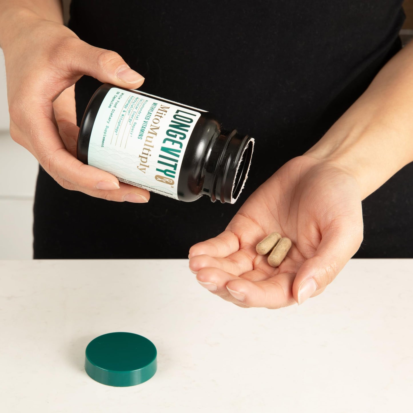 Longevity Rx MitoMultiply Mitochondrial Support with Glutathione, SOD, Catalase, NADH, Bacillus Subtilis Capsules 60