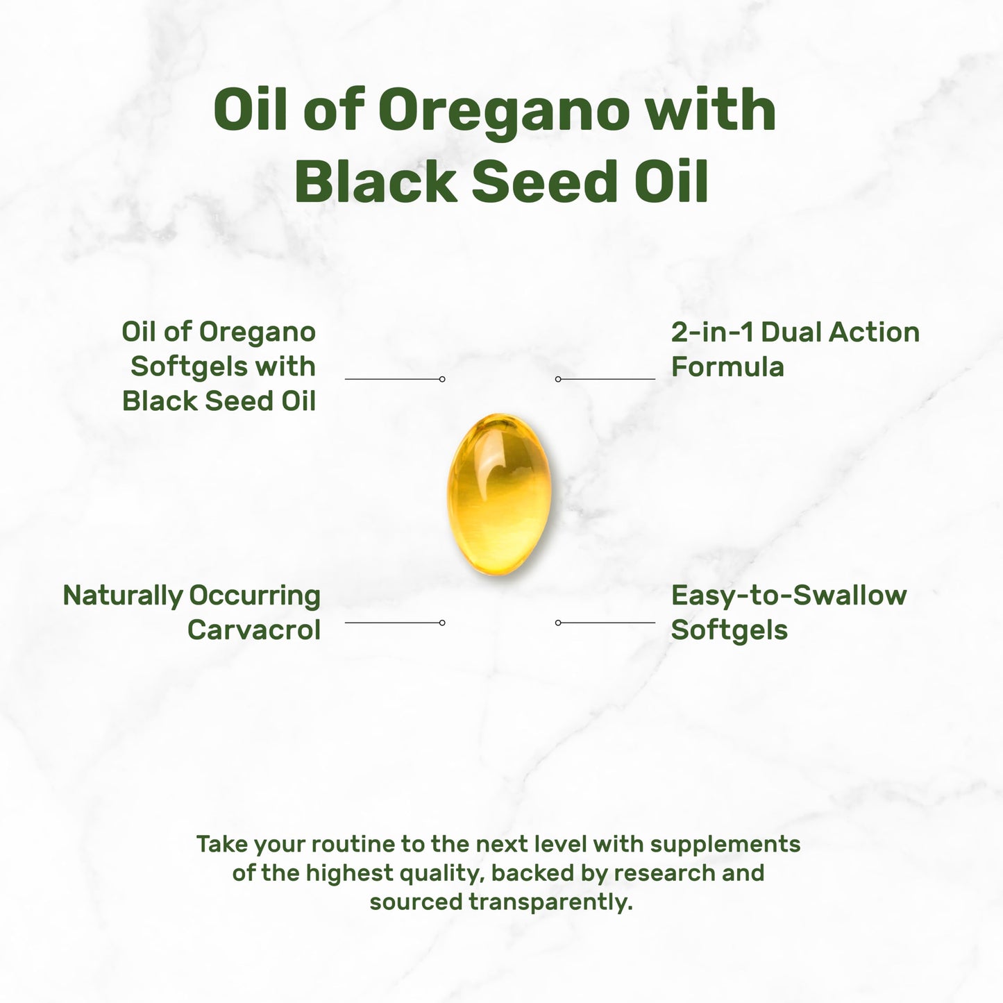 DEAL SUPPLEMENT Oil of Oregano Softgels with Black Seed Oil 150 Count