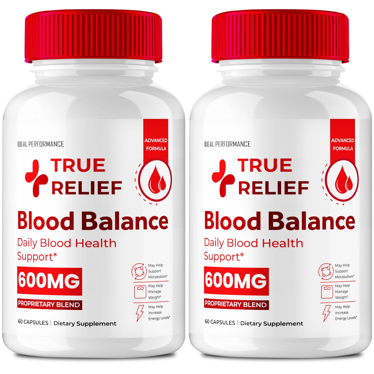 IDEAL PERFORMANCE True Relief Blood Balance Supplement Capsules, 120 Count