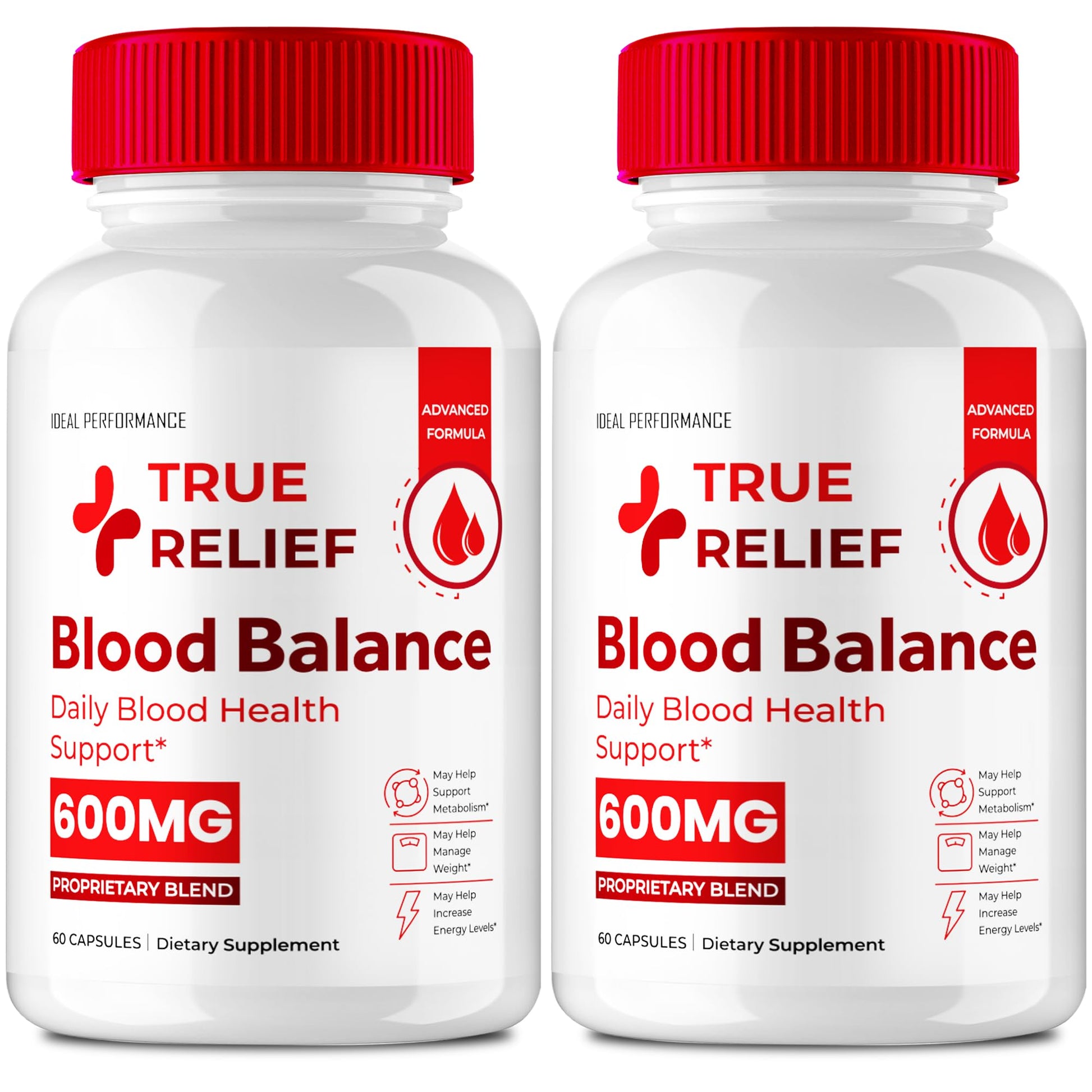 IDEAL PERFORMANCE True Relief Blood Balance Supplement Capsules, 120 Count