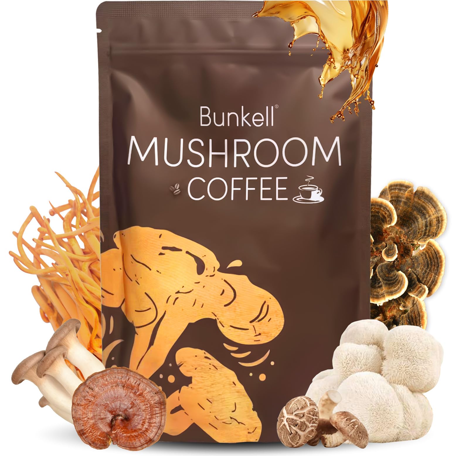Bunkell Mushroom Coffee Powder, 6.35 oz