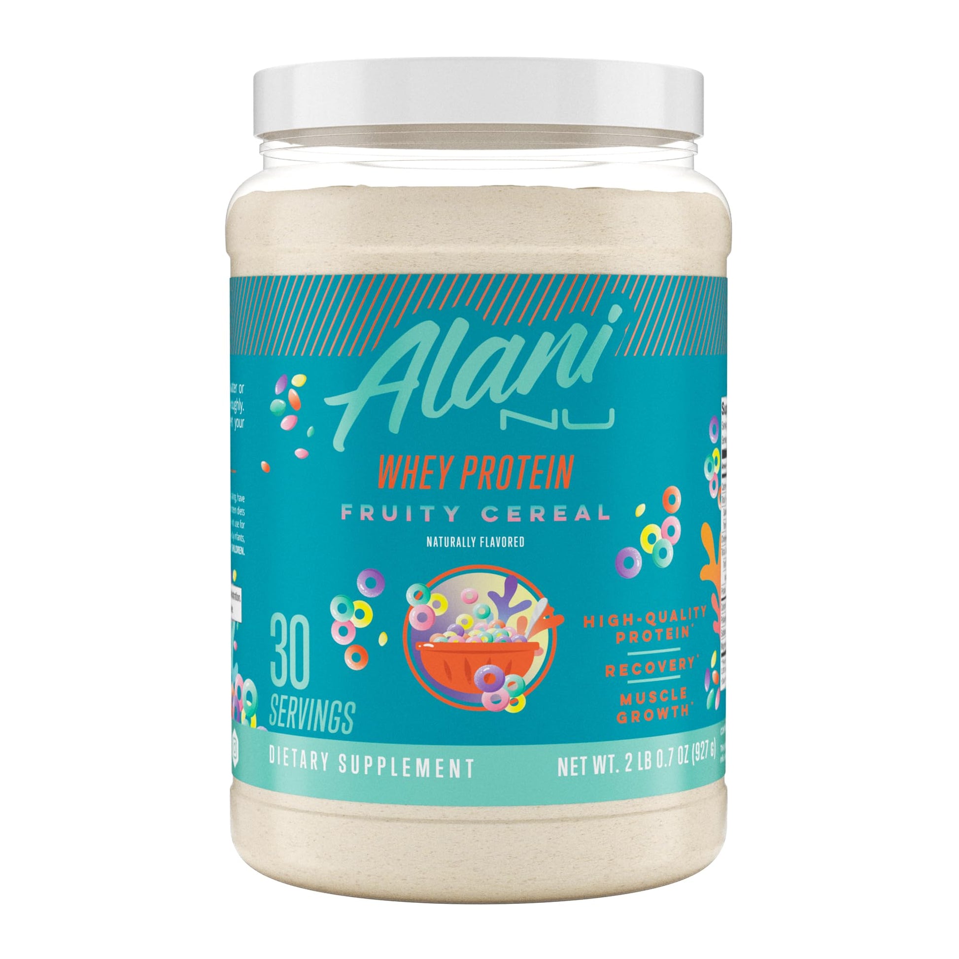 Alani Nu Whey Protein Powder Fruity Cereal 0.7 oz, 30 Servings