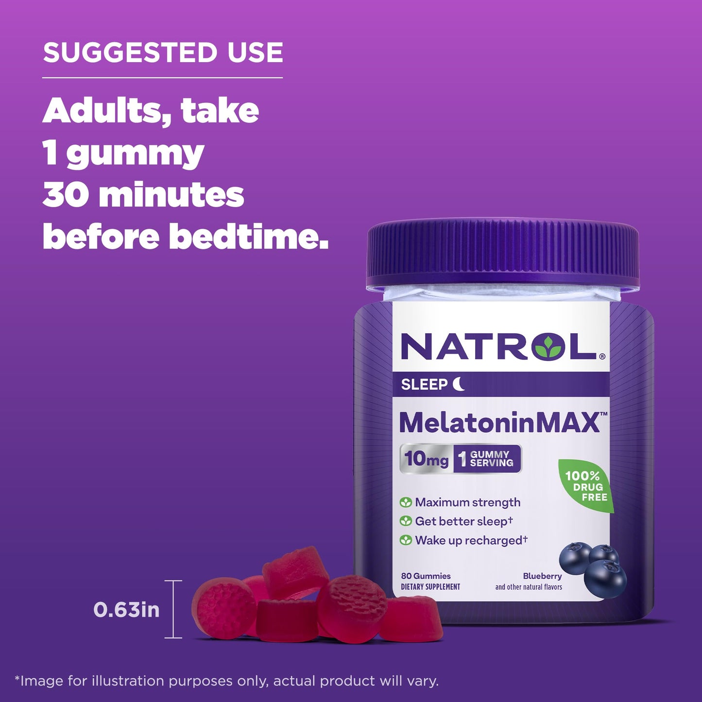 Natrol MelatoninMax Sleep Gummies 10 mg, 80 Count