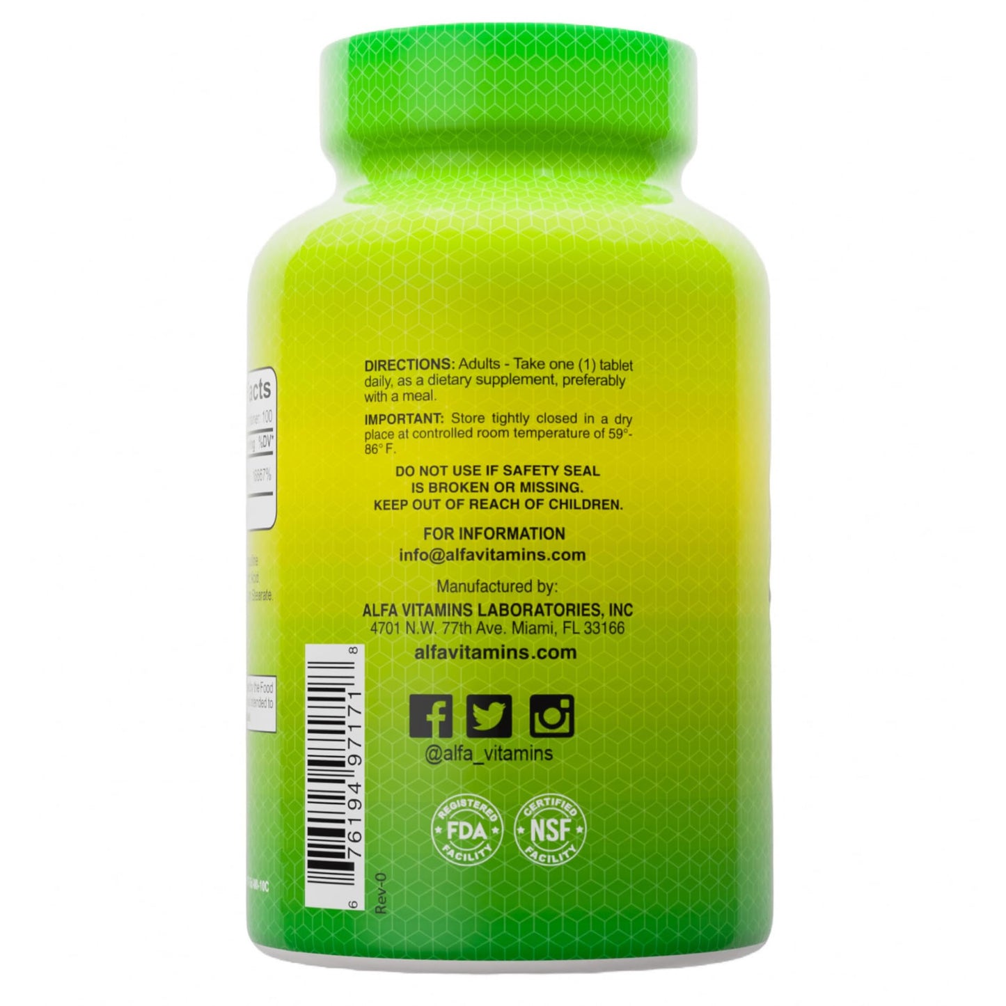 ALFA VITAMINS Biotin 5000 mcg High Potency Vitamin B7 Supplement Capsule, 200 Count