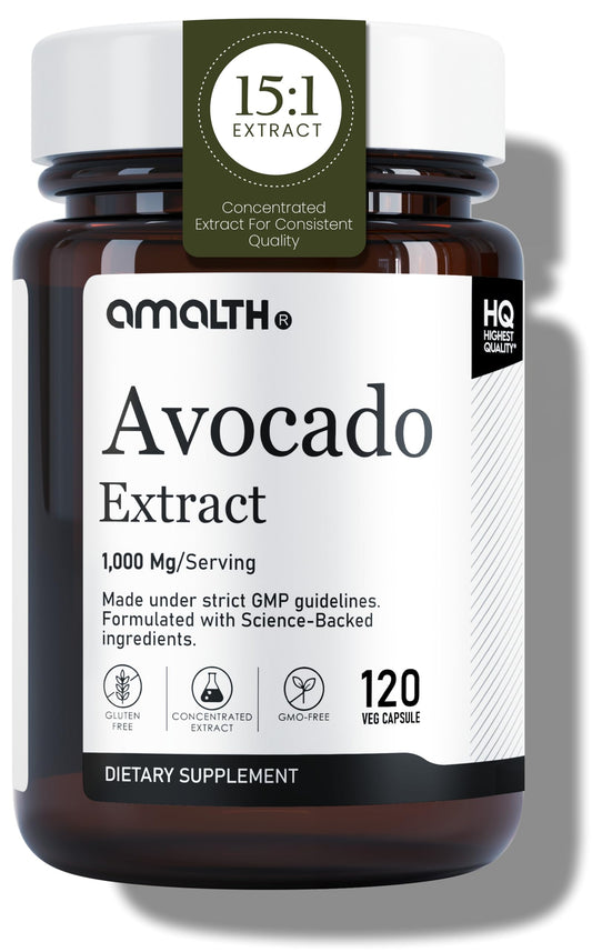 AMALTH Avocado ASU Fruit Extract 15:1 1000mg Capsule, 1 Count