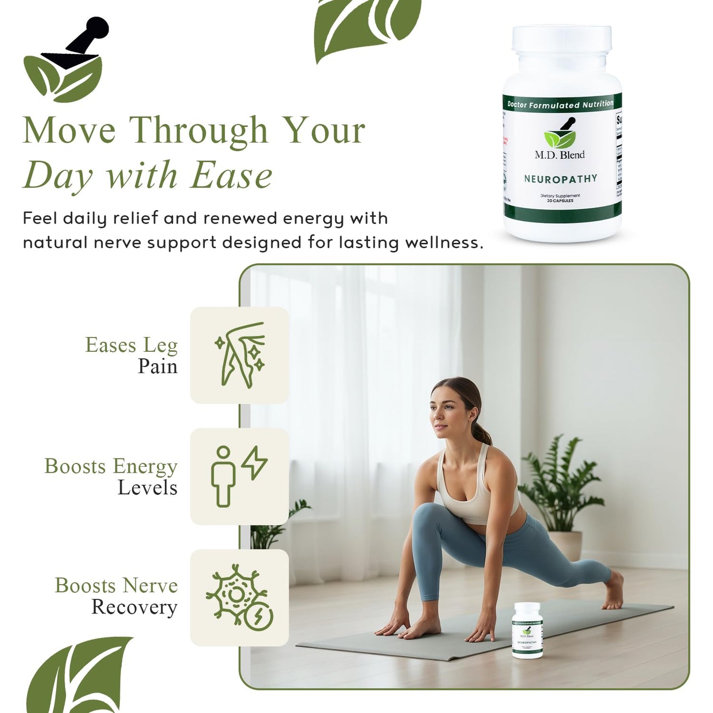 M.D. Blend Neuropathy Supplements 30 Capsules