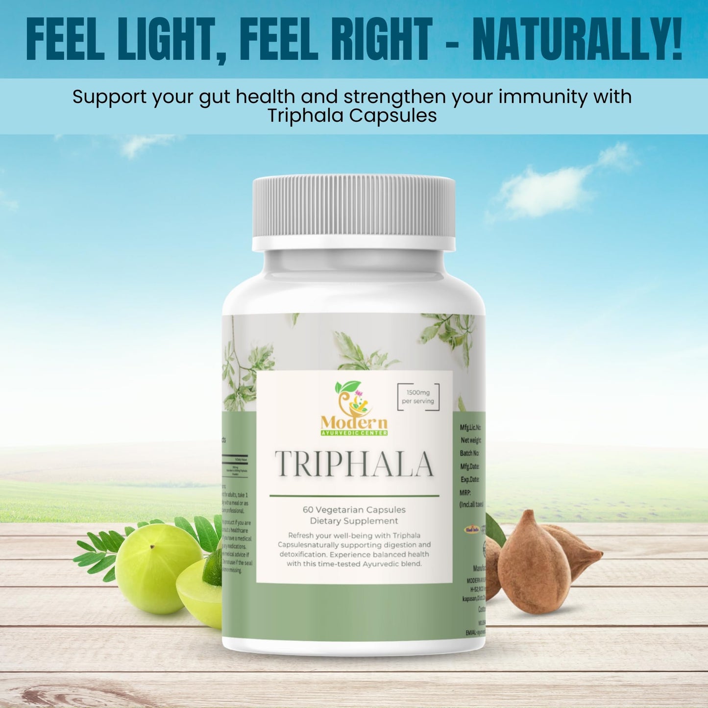 Modern Ayurvedic Centre Triphala Capsules, 120 Capsules
