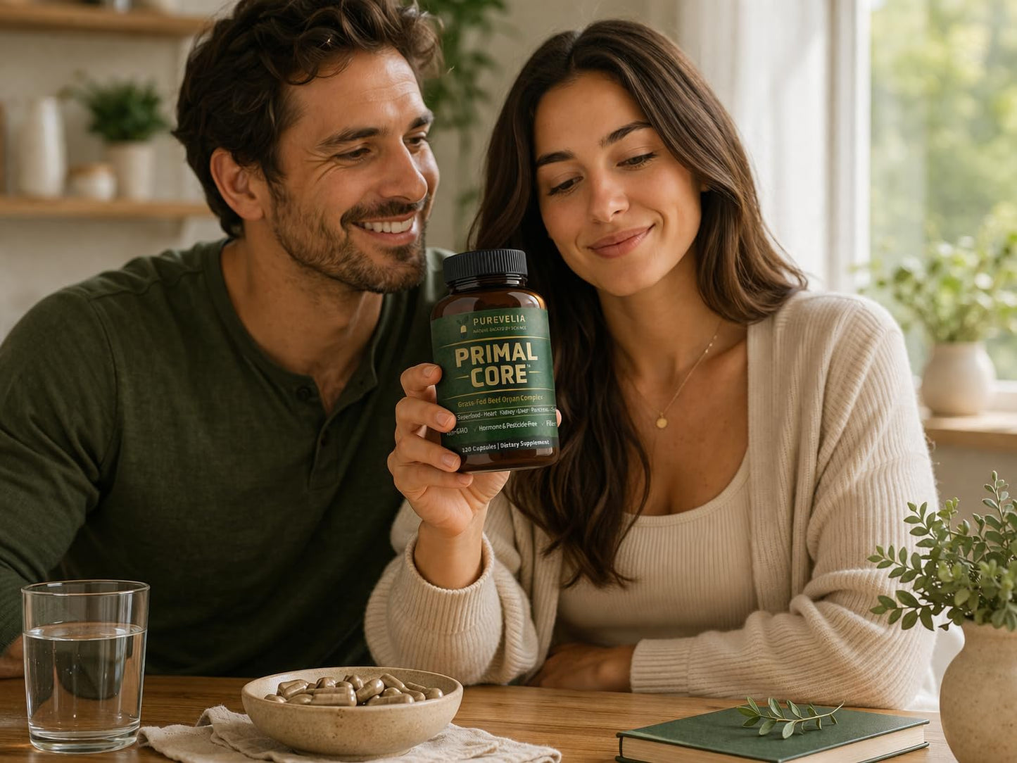 Purevelia Primal Core Grass-Fed Beef Organ Complex Capsules, 120 Count