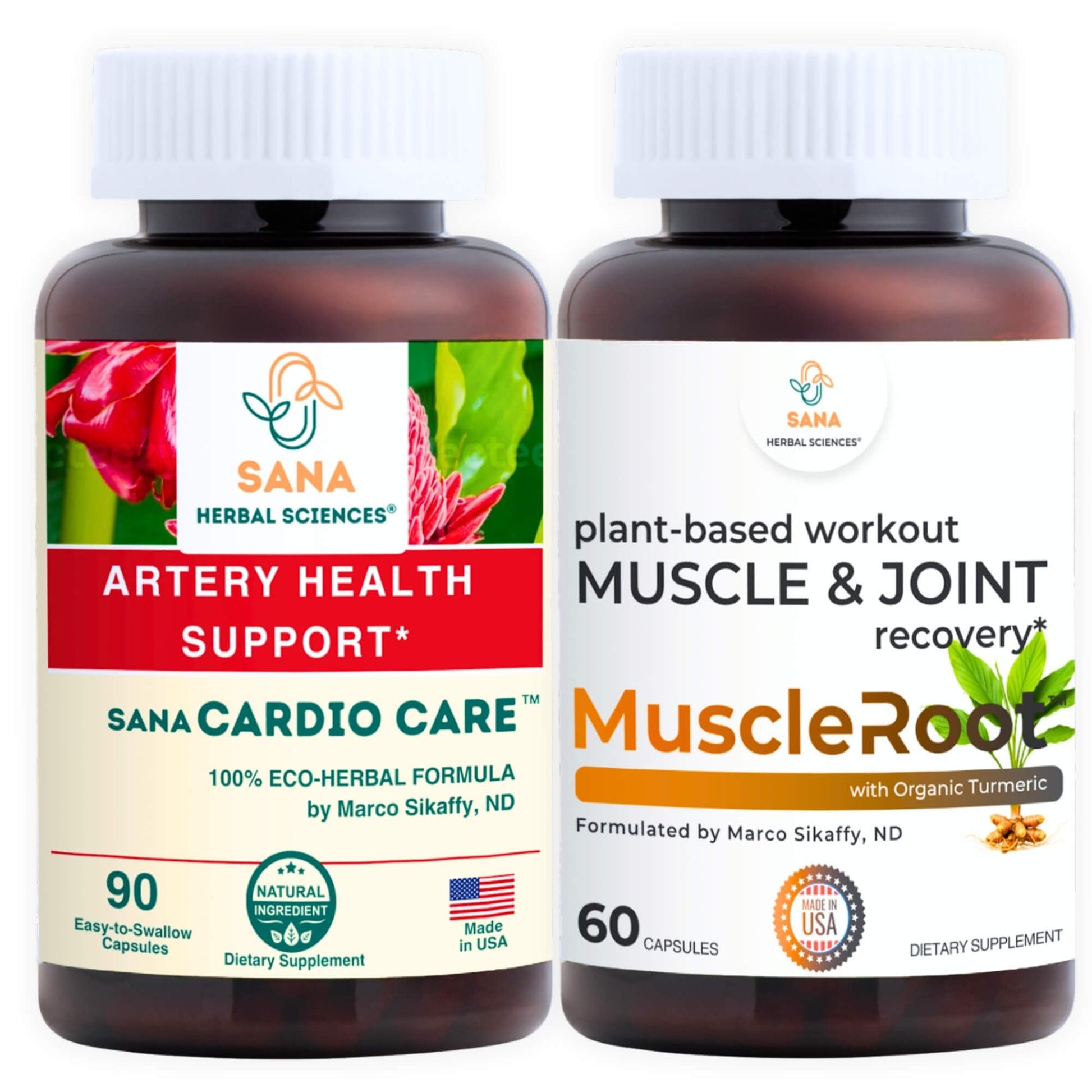 Sana Herbal Sciences Artery Plaque & Healthy Inflammatory Response Bundle - Natural Wellness Formula for Daily Vitality & Comfort, 150 Capsules