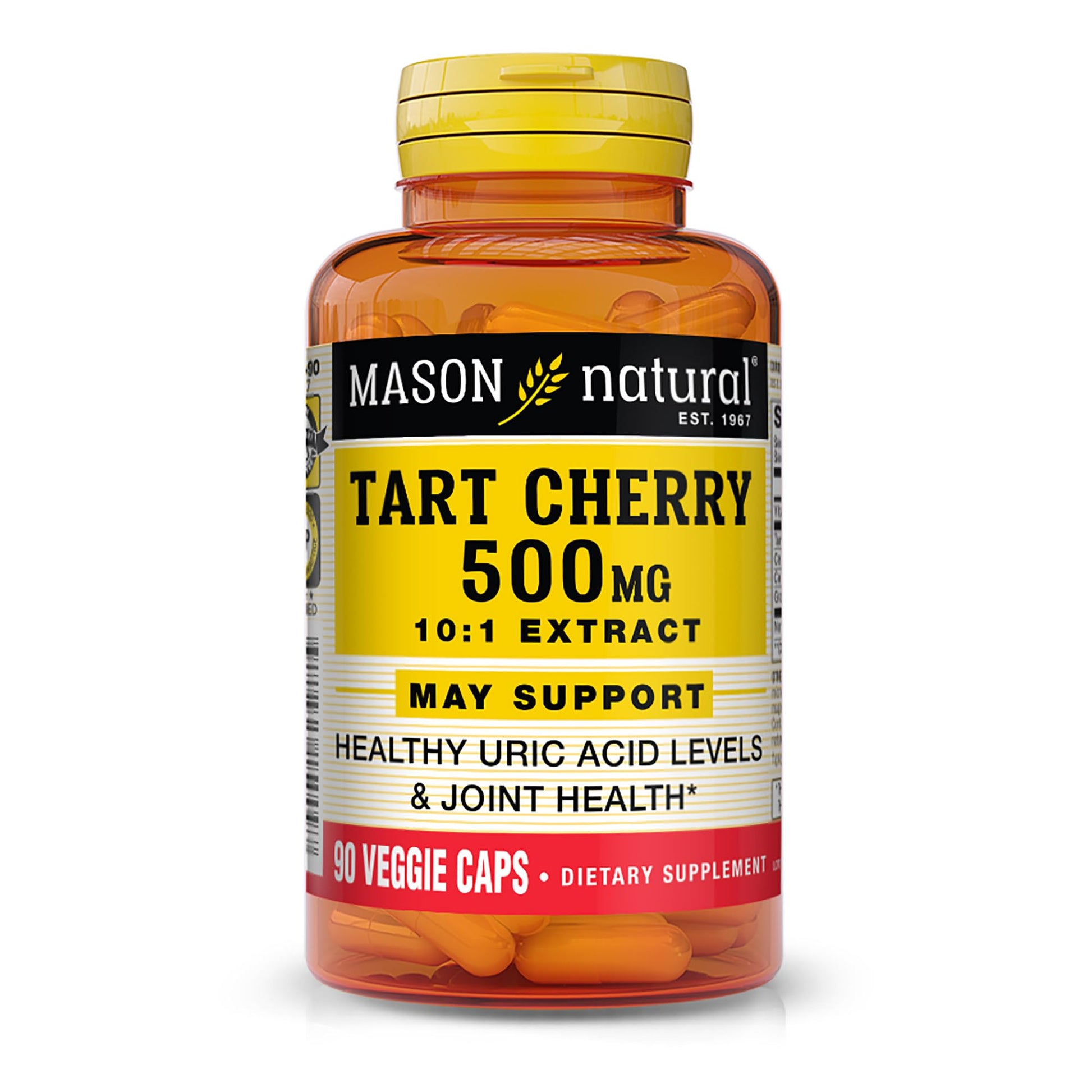 MASON NATURAL Tart Cherry 500 mg 10:1 Extract Capsule, 90 Count