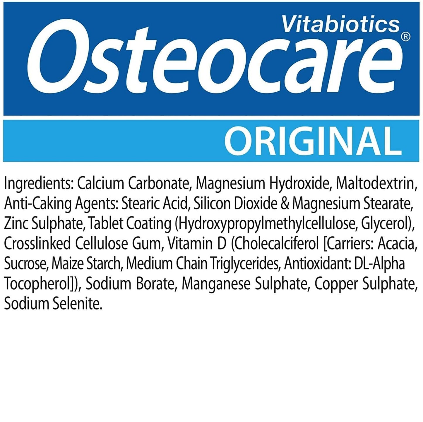 Osteocare Calcium 800mg with Vitamin D3, Magnesium, and Zinc - Bone Health and Immunity Multivitamin Supplement for Men and Women, 90 Capsules