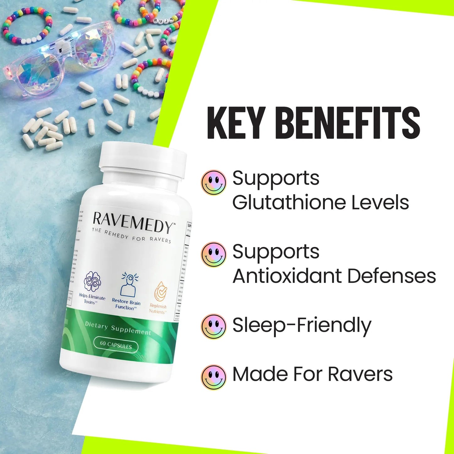 Ravemedy Music Festival Supplement Capsules 60