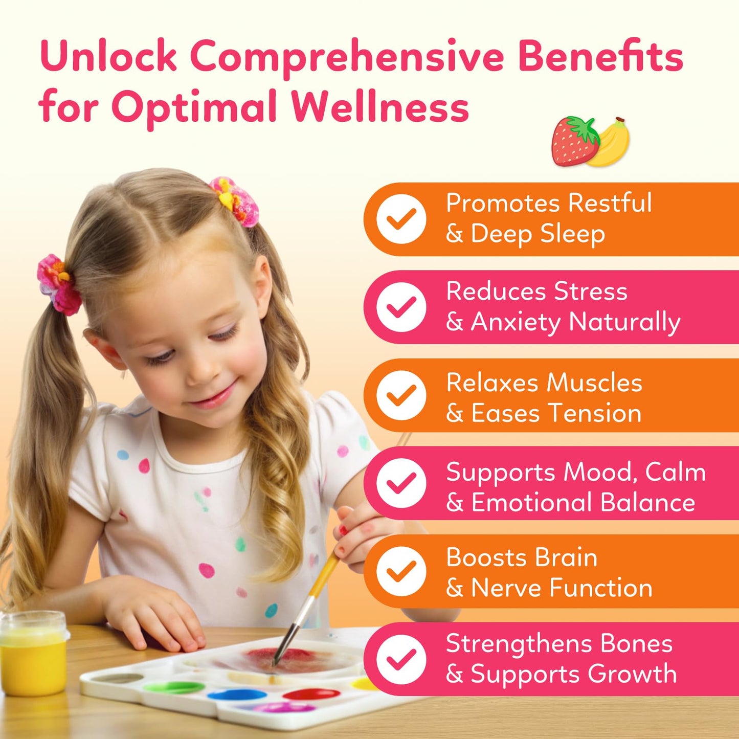 dilib Magnesium Glycinate Gummies for Kids, 60 Count
