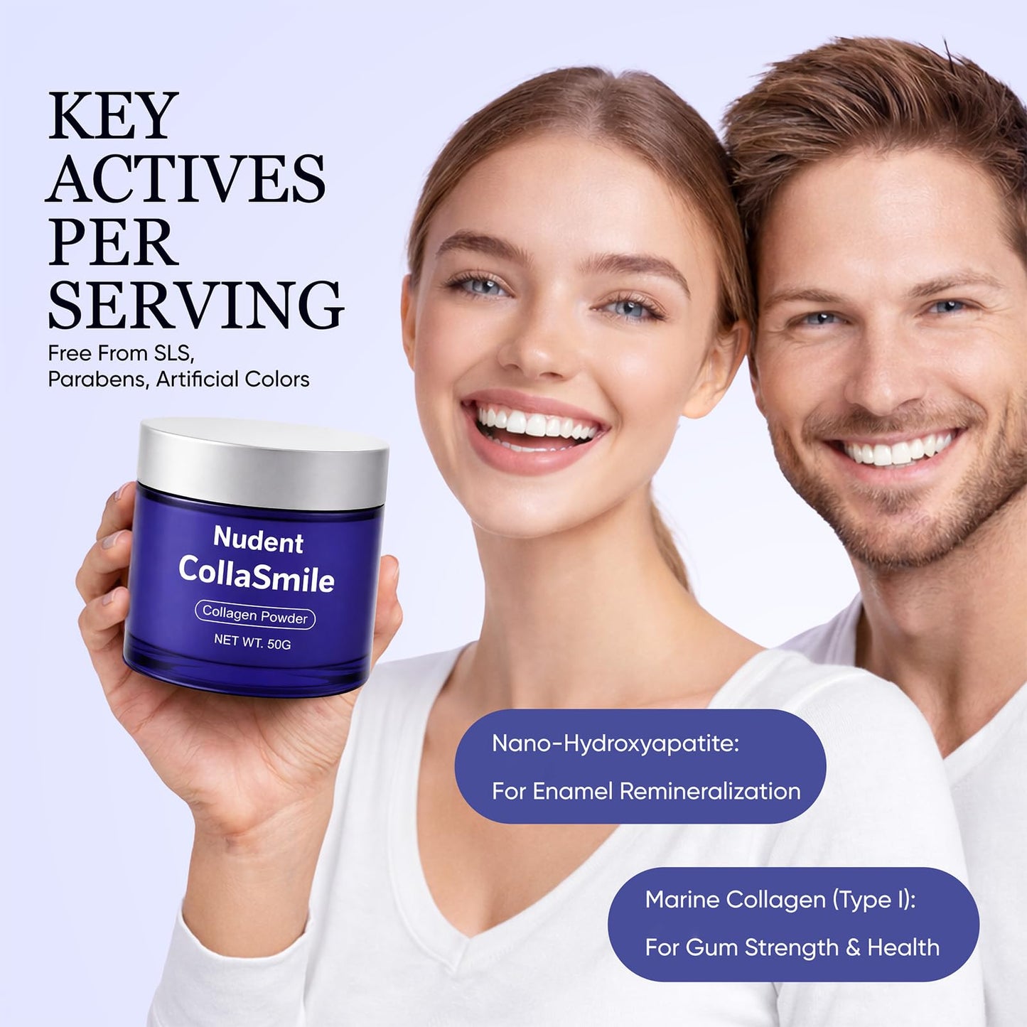 COLLASMILE Nudent Collagen Powder, 50 g