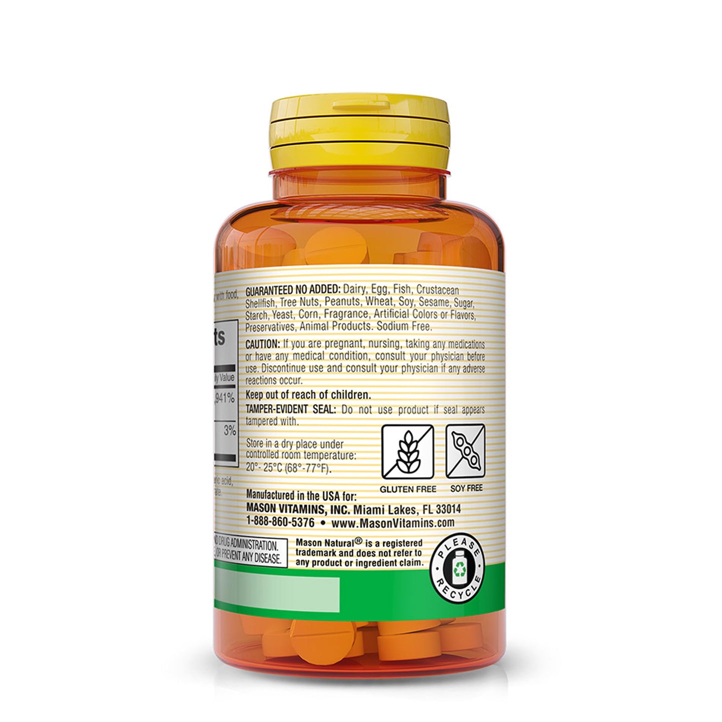 Mason Natural Vitamin B6 50 mg with Calcium, 100 Tablets
