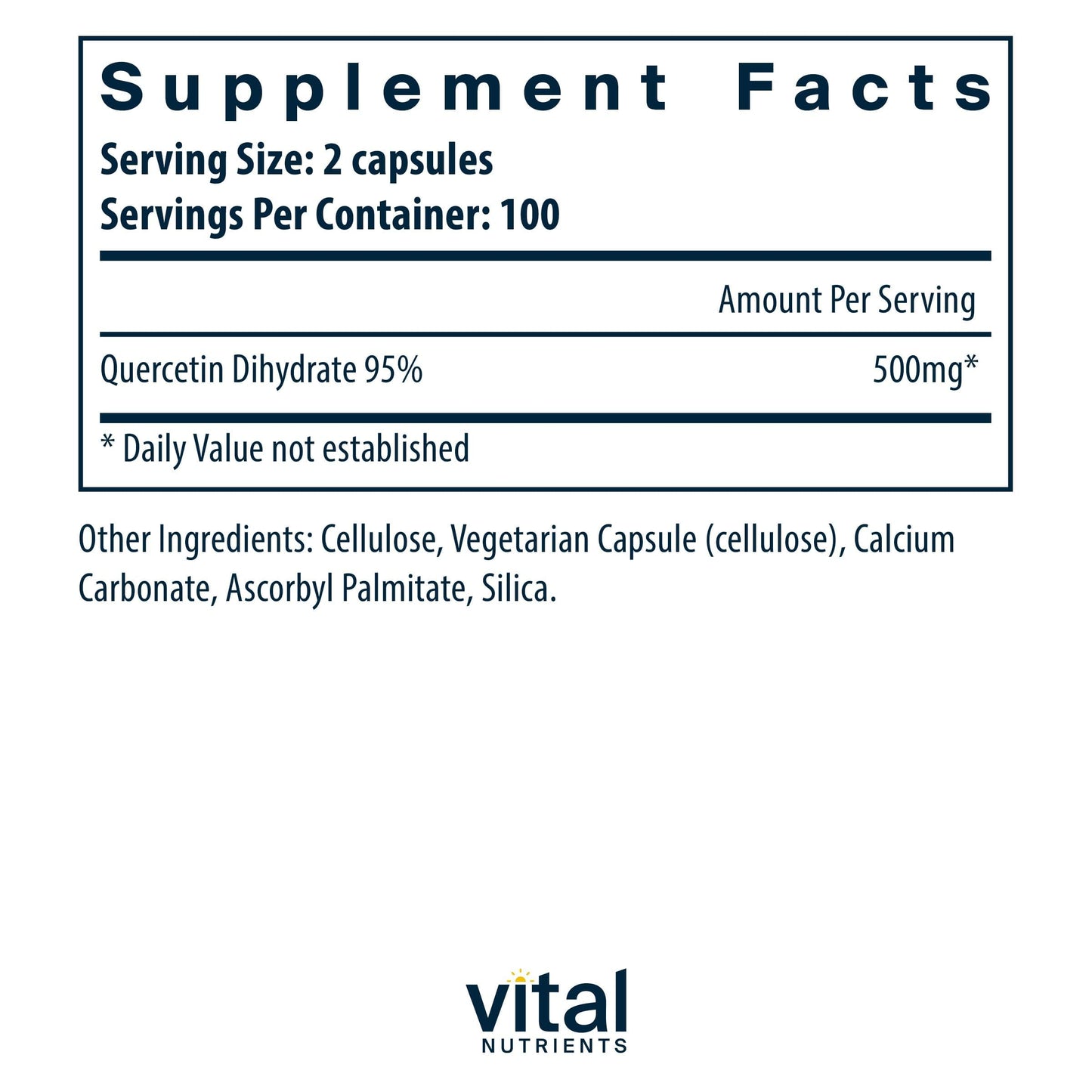 Vital Nutrients Quercetin Capsule 200 Capsules
