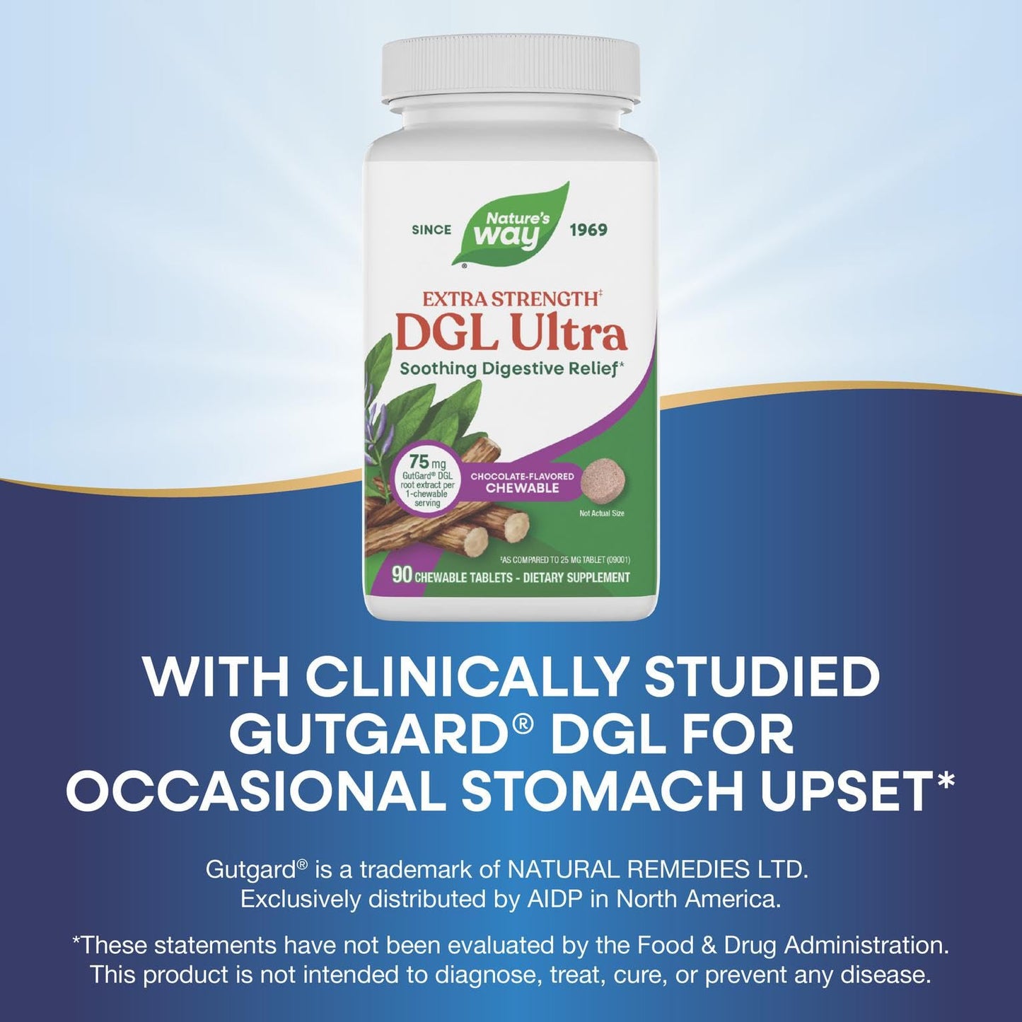 Nature's Way Premium Extract DGL Ultra Tablet, 90 Count