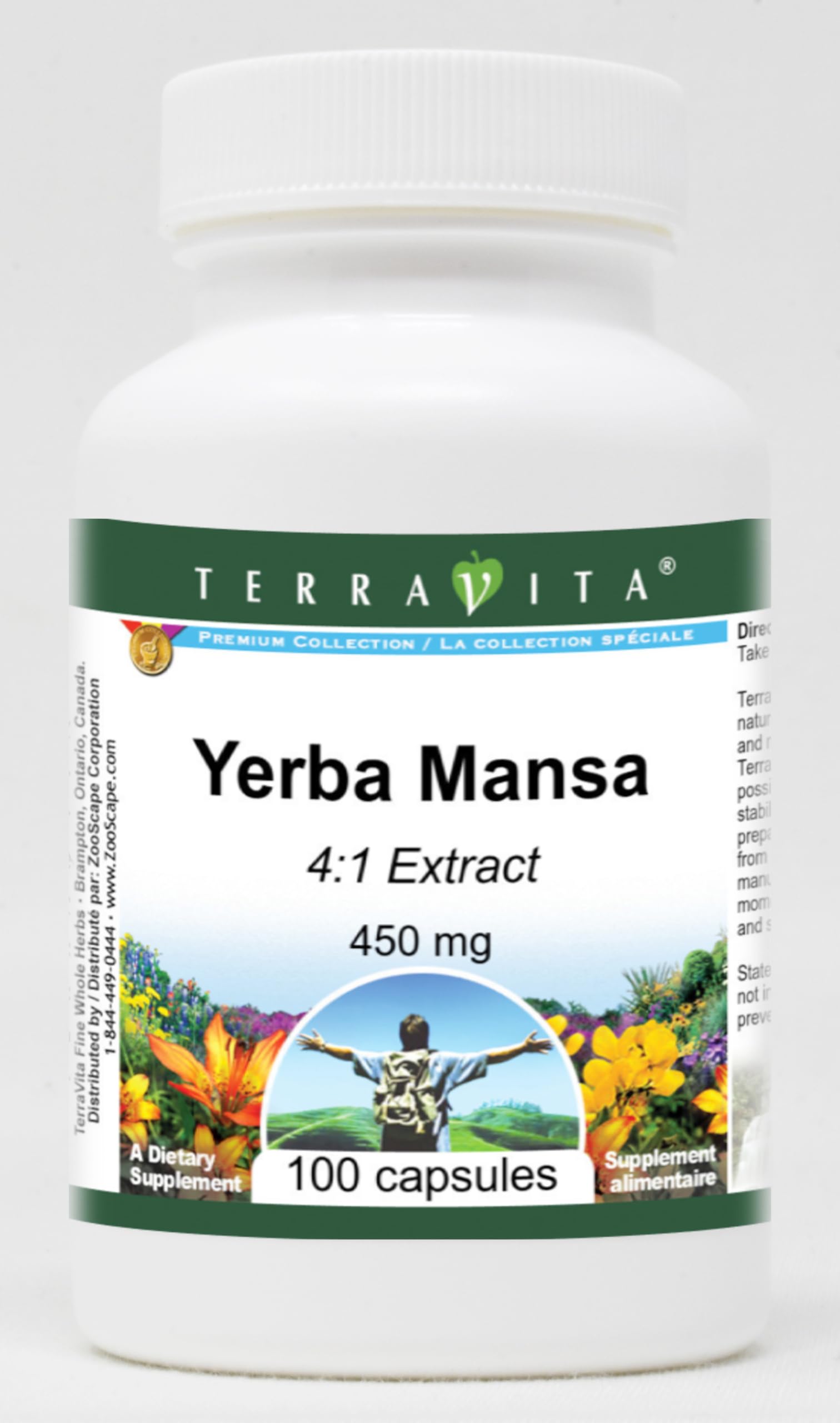 Terravita Yerba Mansa 4:1-450 mg Capsules, 300 Count