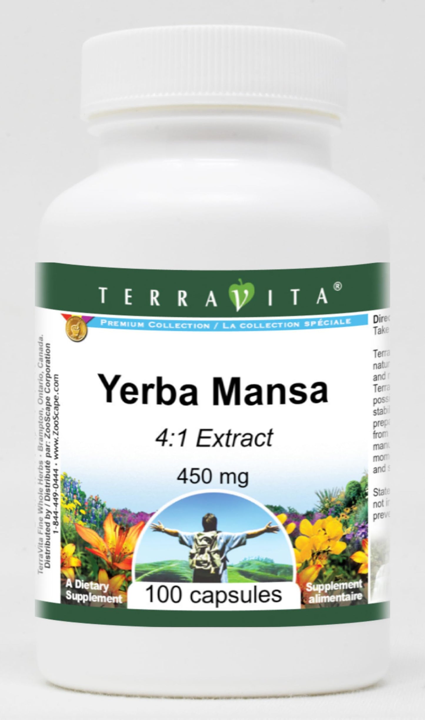 Terravita Yerba Mansa 4:1-450 mg Capsule 100 Count