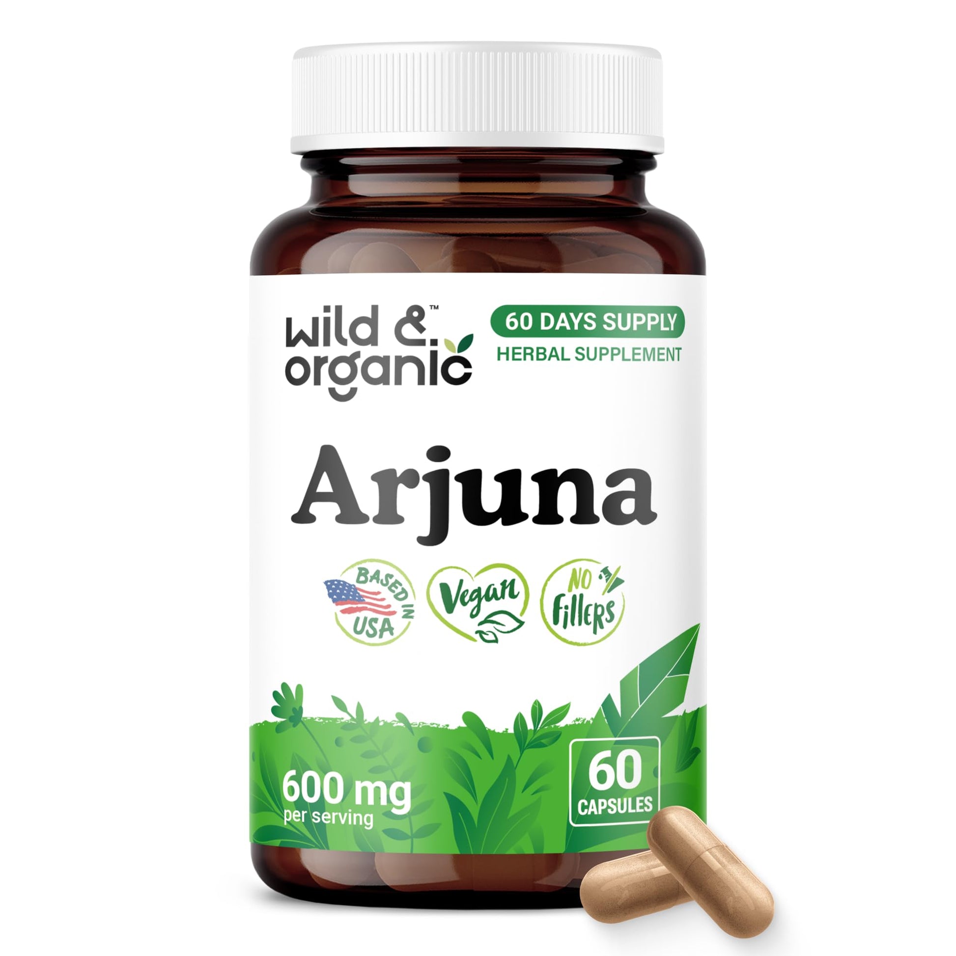 Wild & Organic Arjuna Bark Capsules 60 Capsules