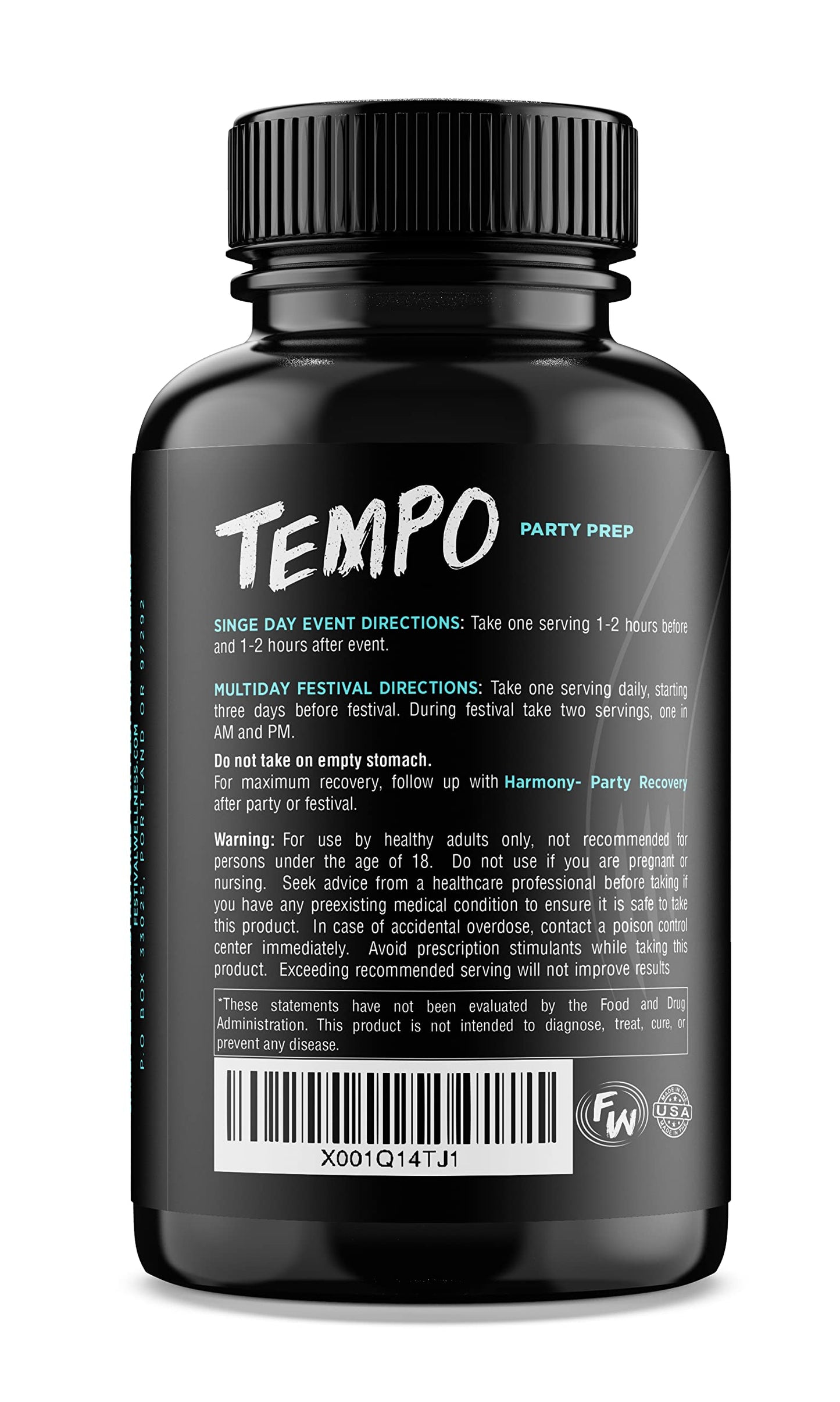 Festival Wellness Tempo: Festival Prep Capsule, 90 Count
