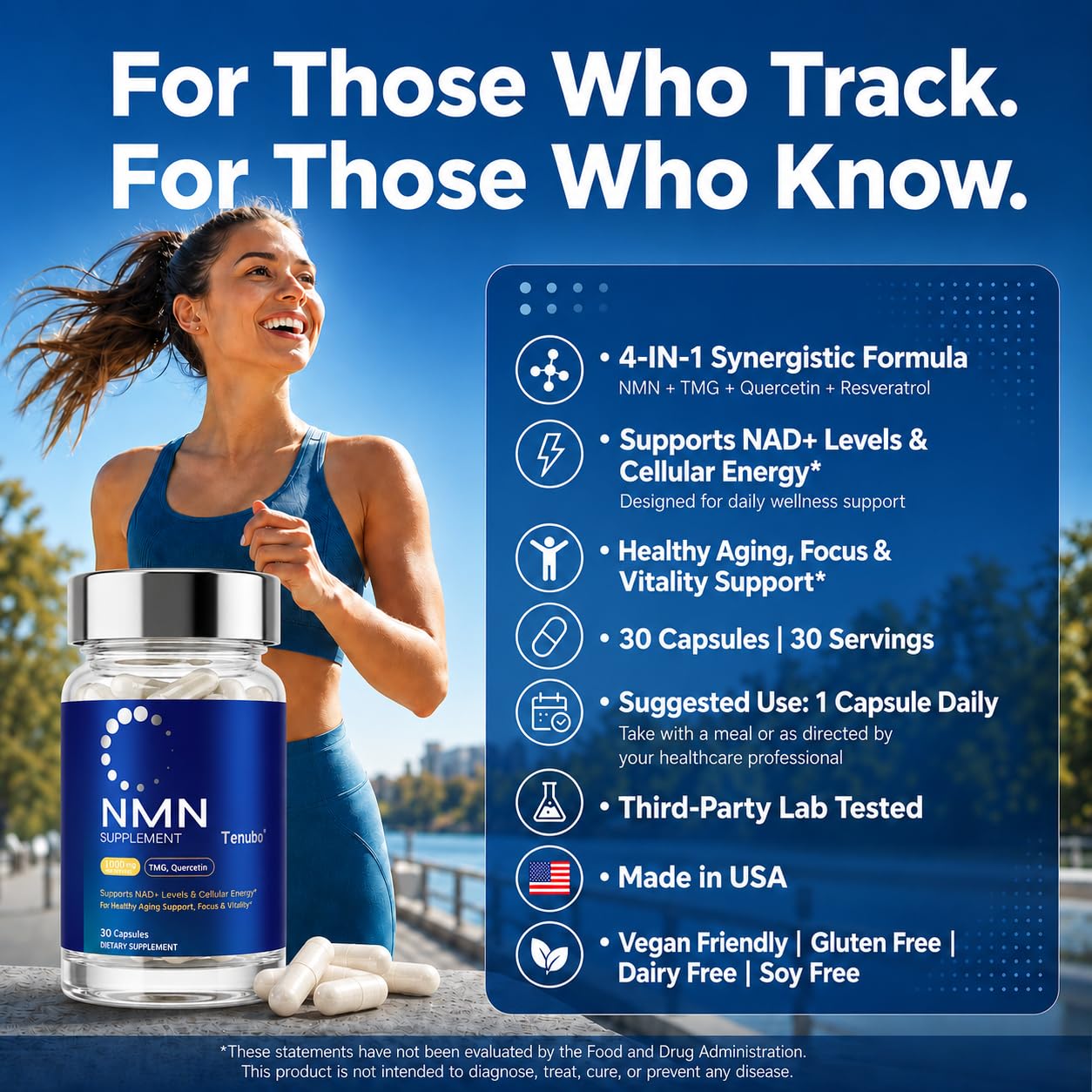 Tenubo NMN Supplement 1000mg Capsule, 30 Count