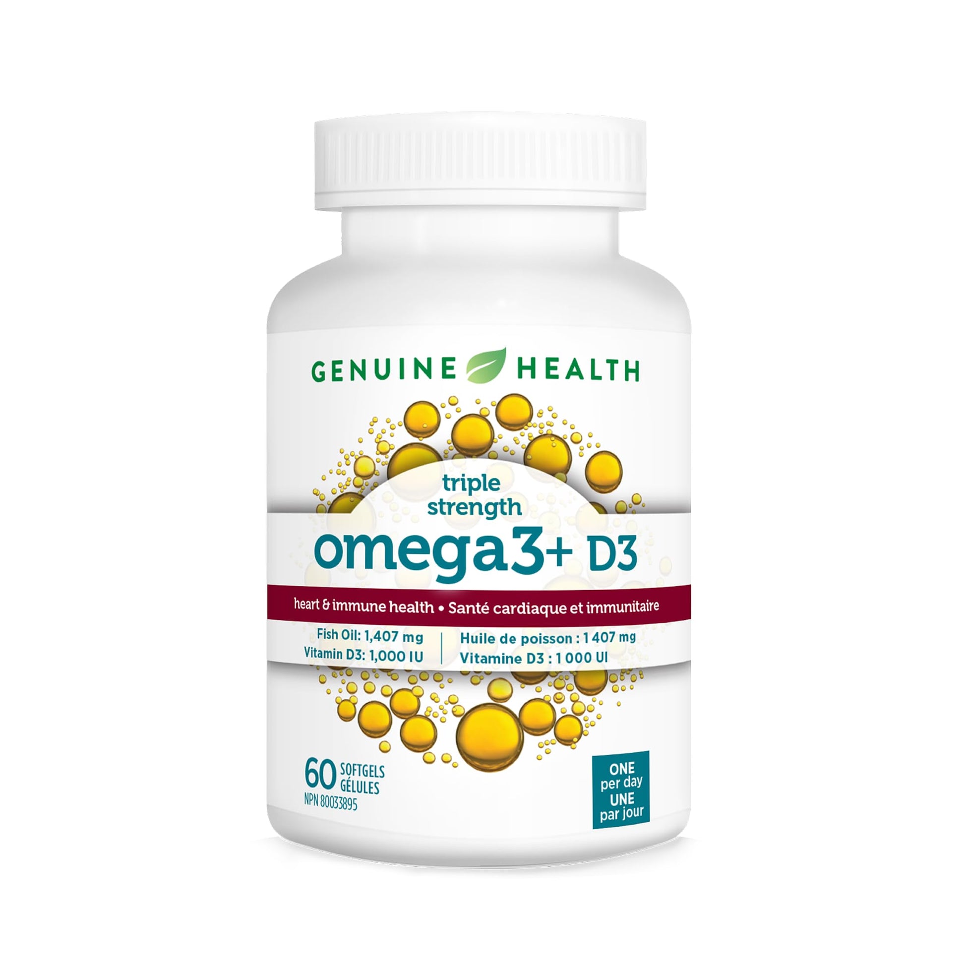 Genuine Health Triple Strength D3 Omega3 Capsules, 60 Capsules