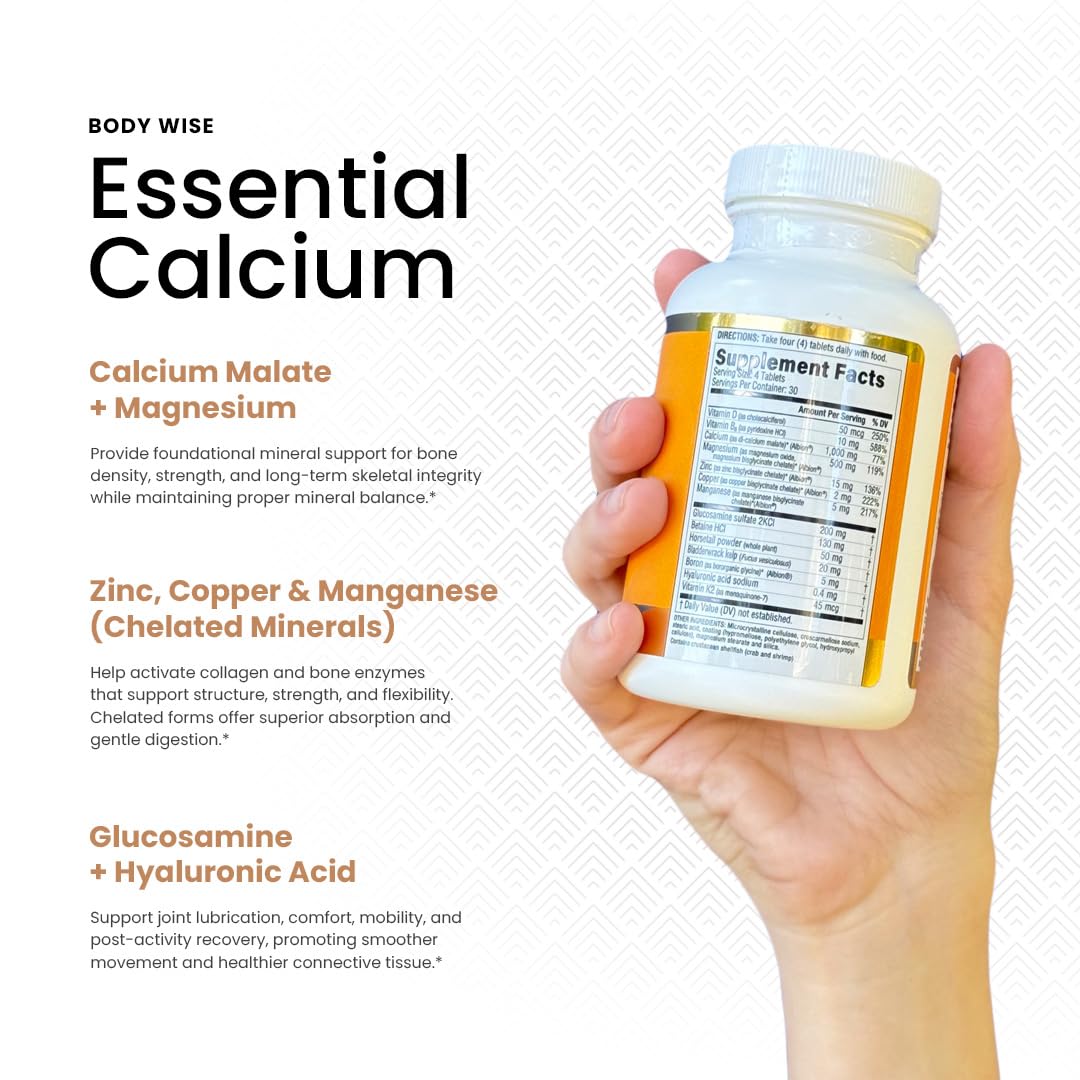 Body Wise International Essential Calcium 120 Tablets