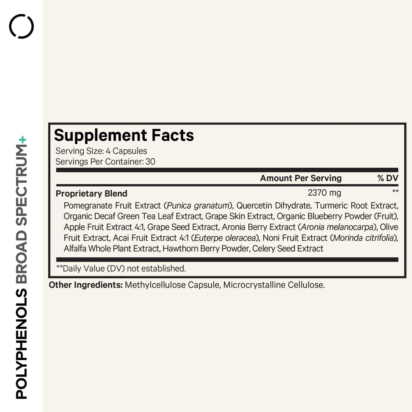 Codeage Polyphenols Broad Spectrum Supplement Capsules, 120 Capsules