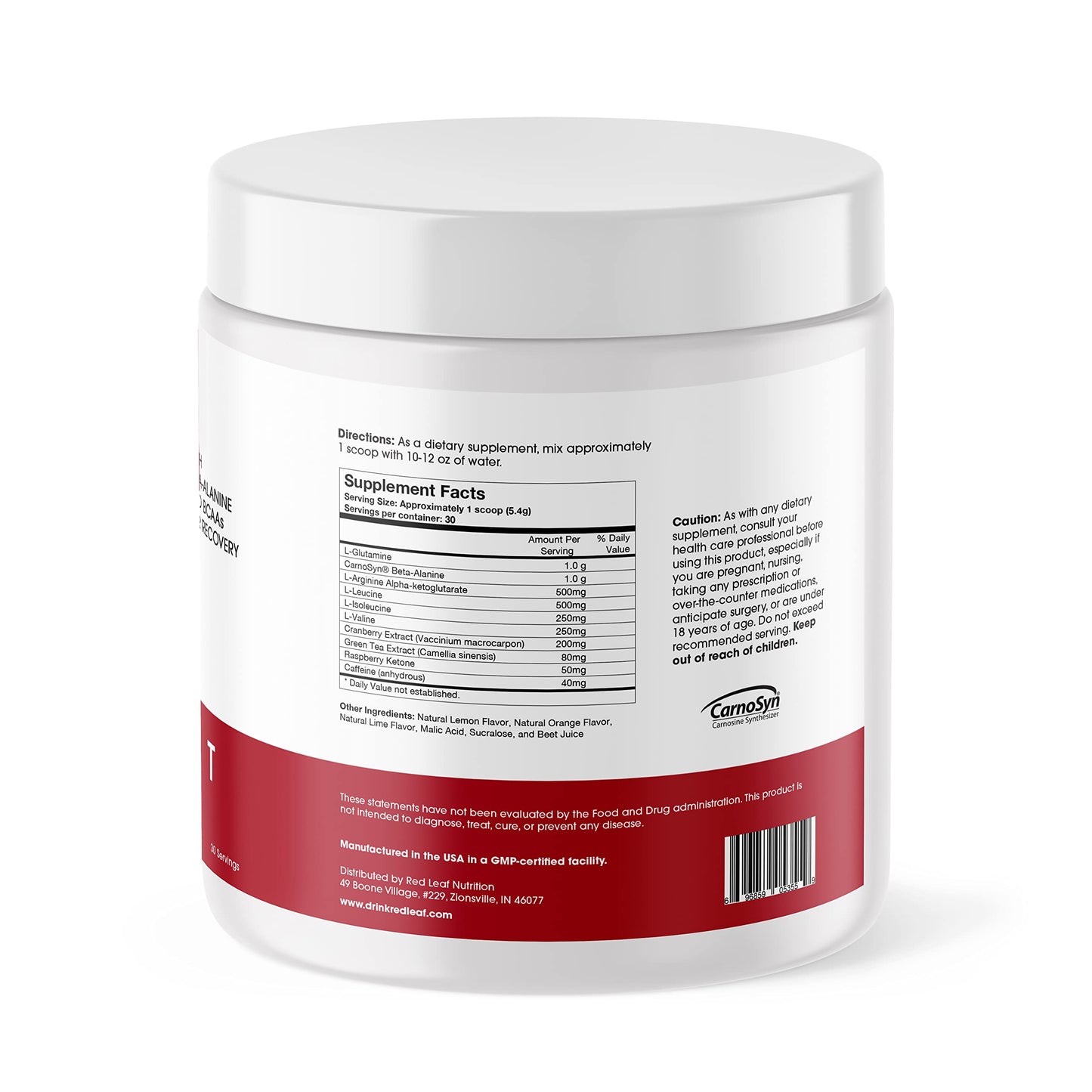 Red Leaf Pre Workout Energizer Powder 5.12 Ounce