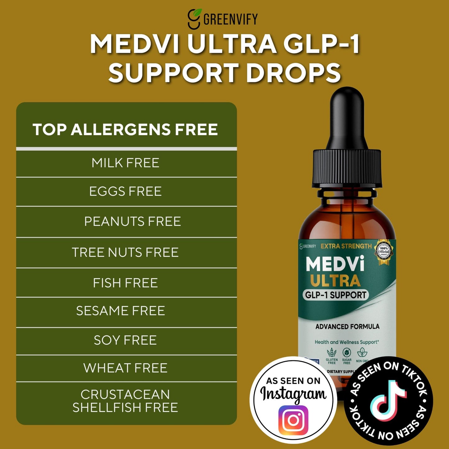 GREENVIFY MEDVi Ultra GLP-1 Support, Advanced Formula, 60 Capsules