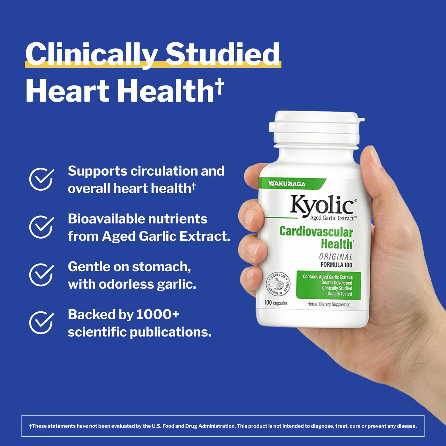Kyolic Aged Garlic Extract Cardiovascular Health Formula 100 Capsules