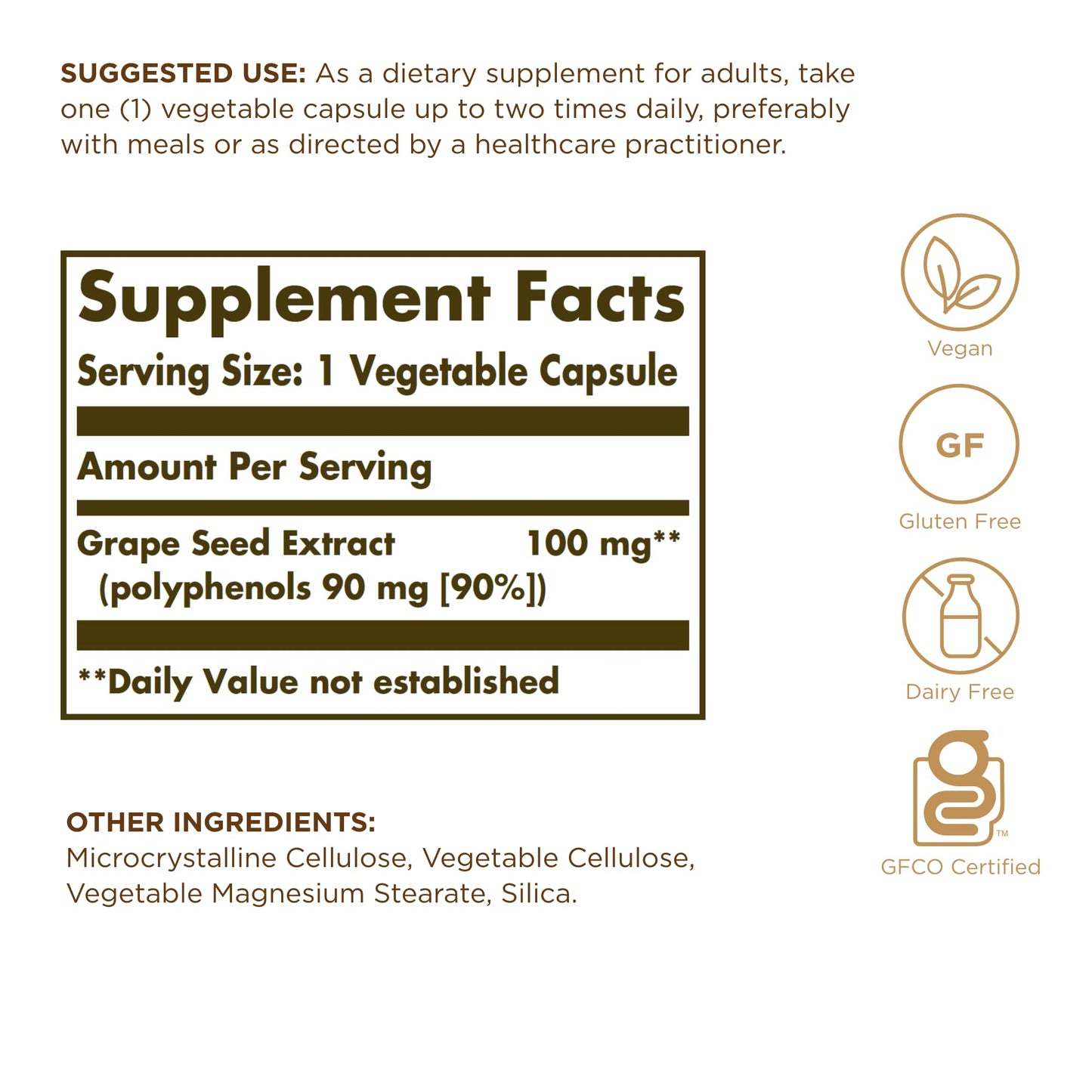 Solgar Grape Seed Extract 100mg Capsules, 60 Capsules