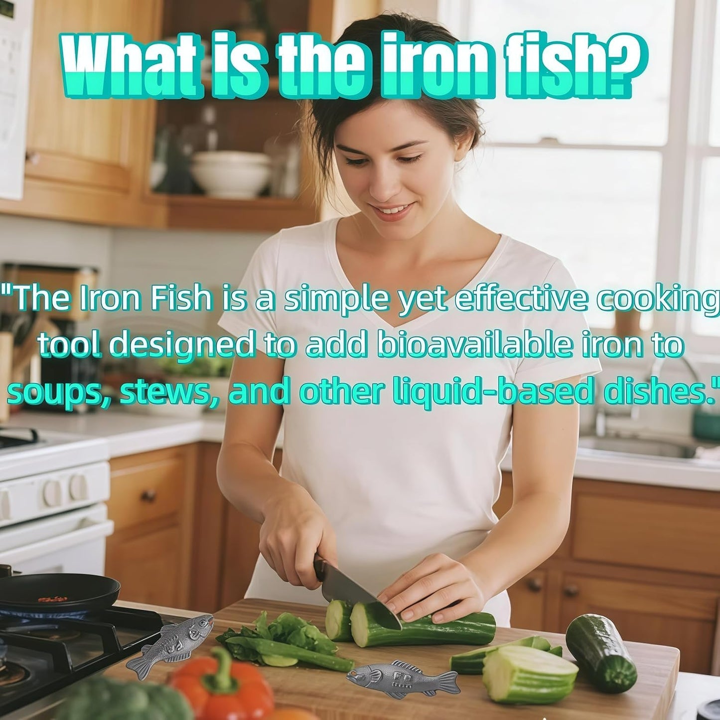 XYFSZDQJZHG Iron Fish for Cooking Tablet, 2 Tablets