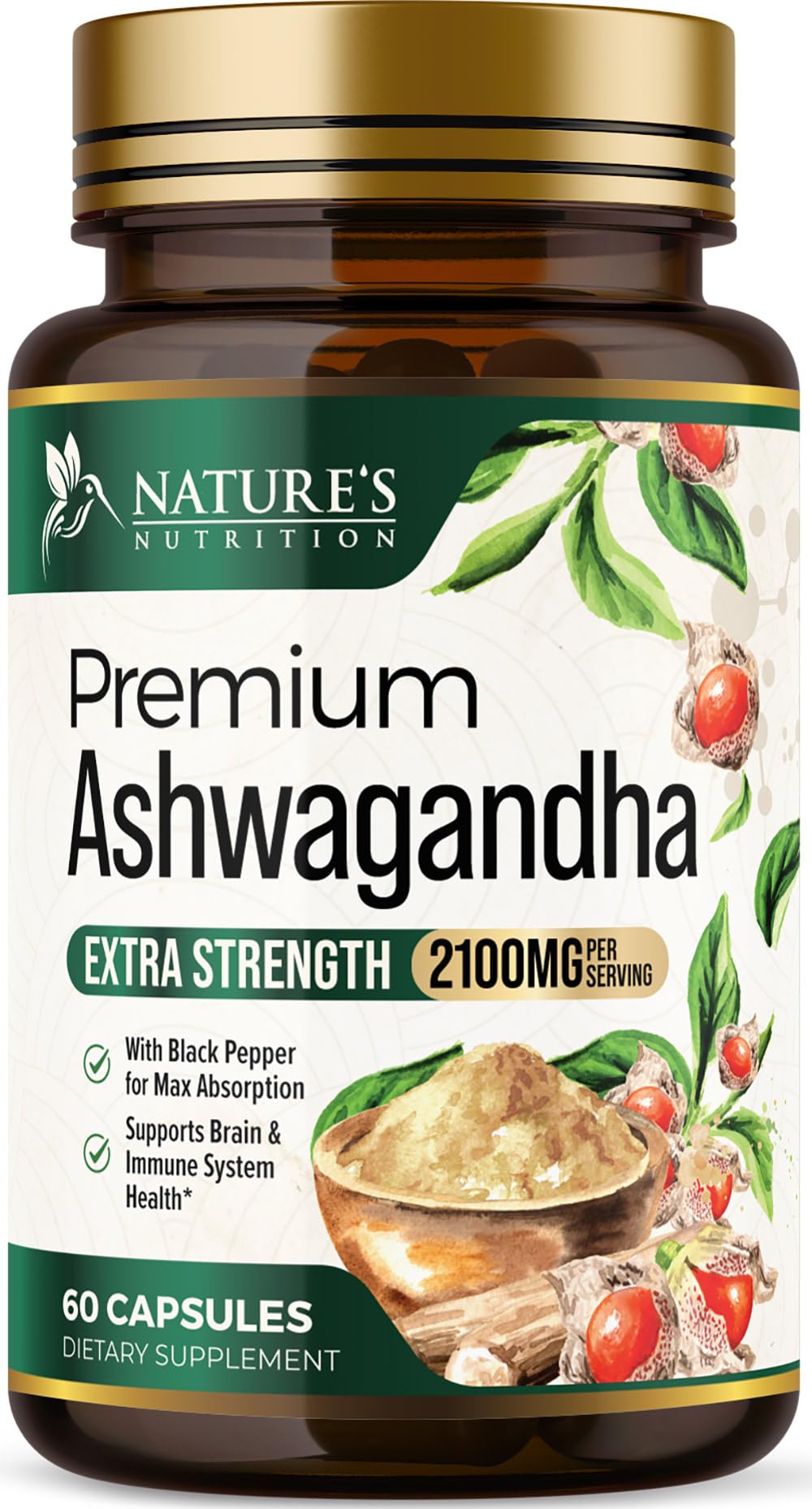 Nature's Nutrition Ashwagandha Capsule, 60 Capsules