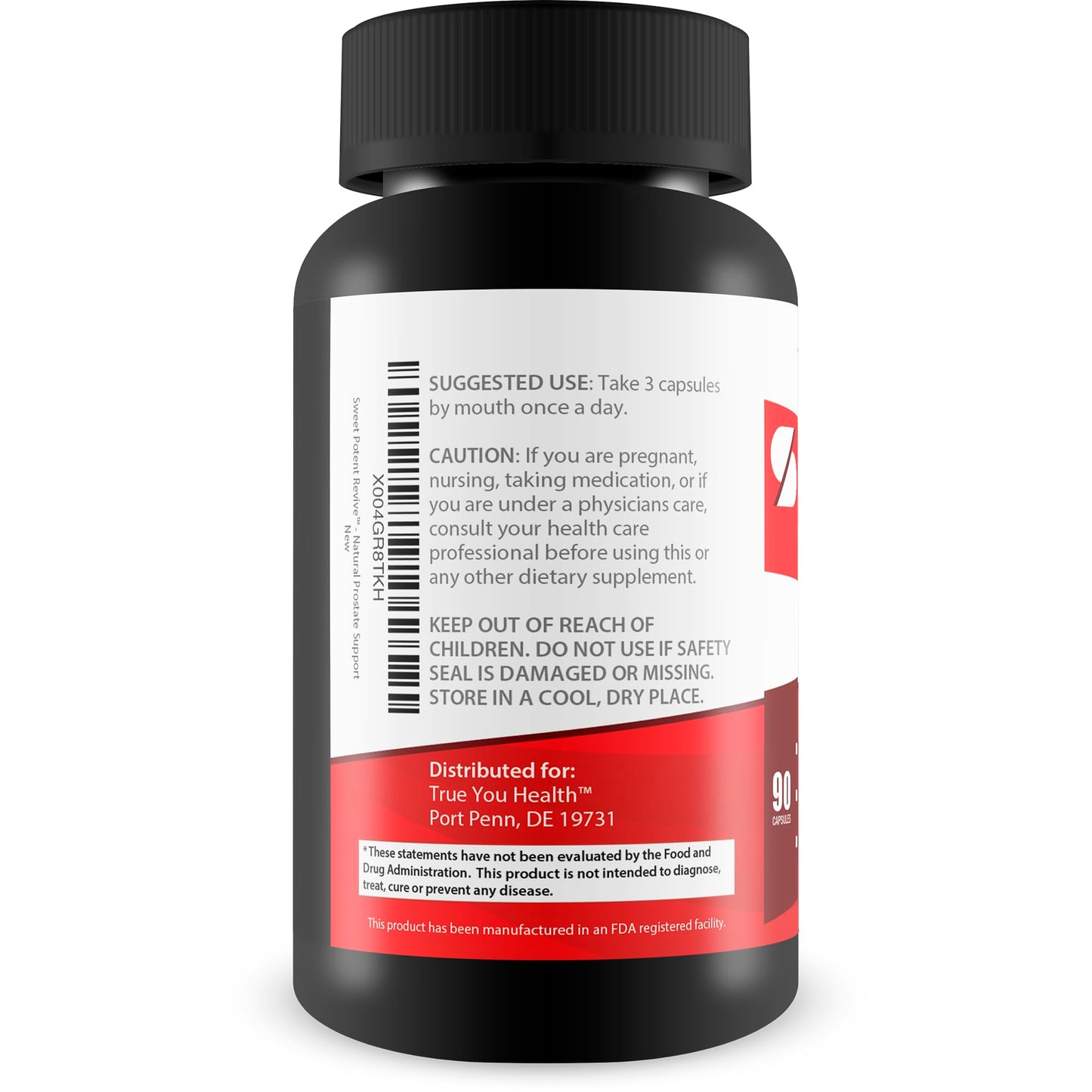 True You Health Sweet Potent Revive Prostate Support Capsule, 90 Count